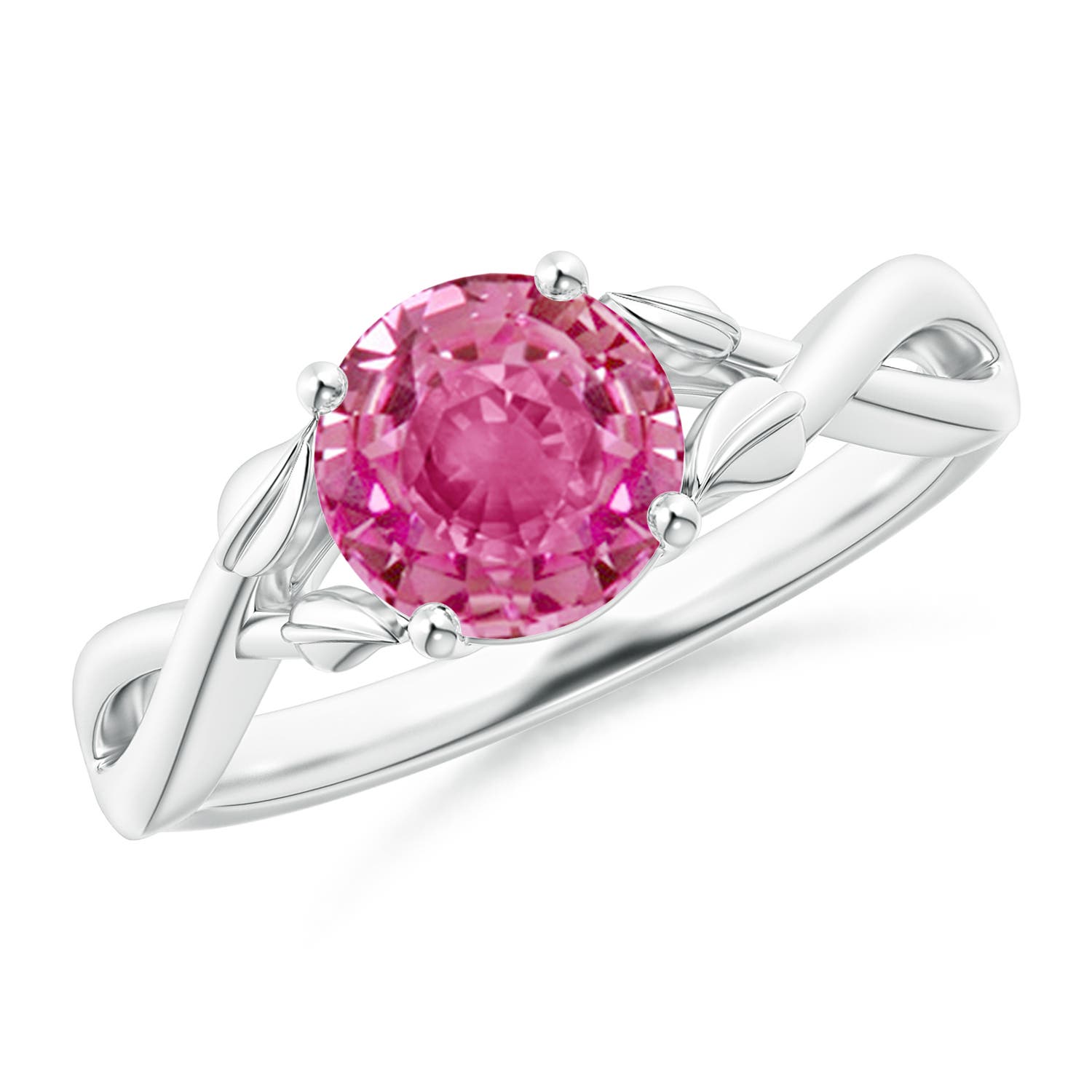 AAA - Pink Sapphire / 1.6 CT / 14 KT White Gold