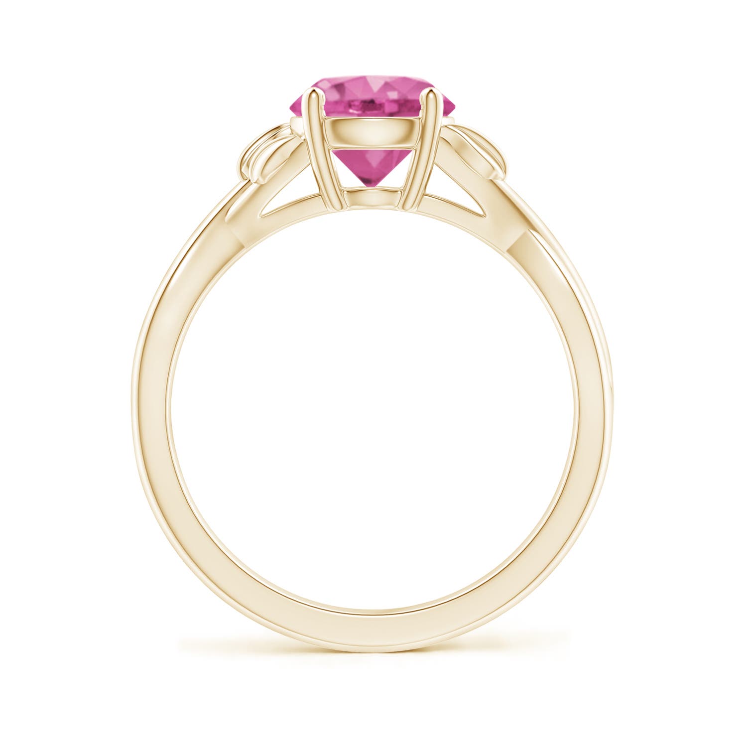 AAA - Pink Sapphire / 1.6 CT / 14 KT Yellow Gold