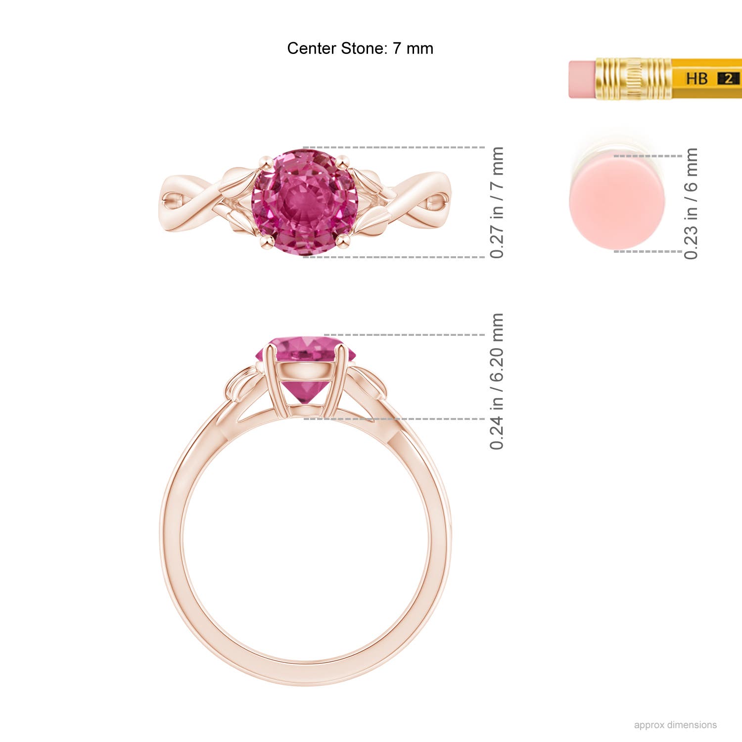 AAAA - Pink Sapphire / 1.6 CT / 14 KT Rose Gold