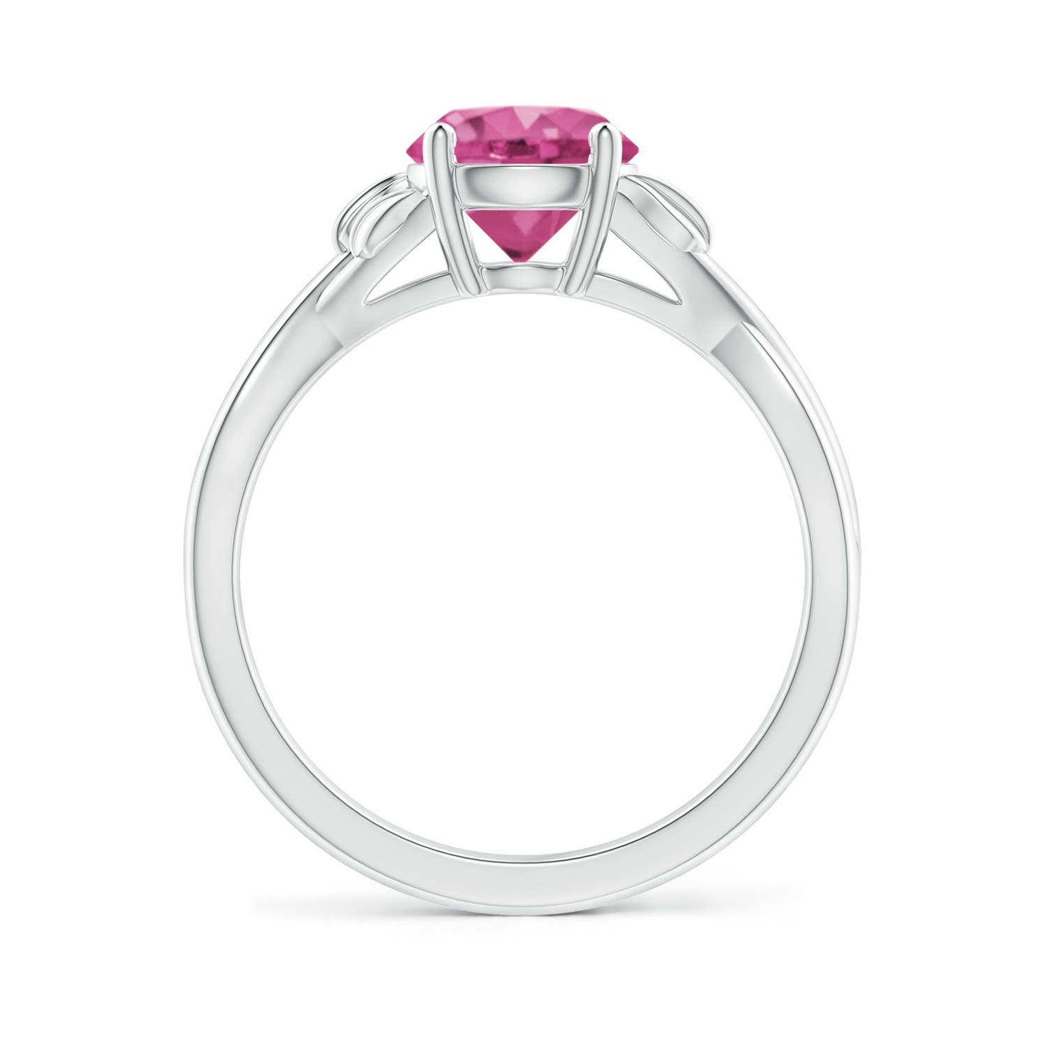 AAAA - Pink Sapphire / 1.6 CT / 14 KT White Gold