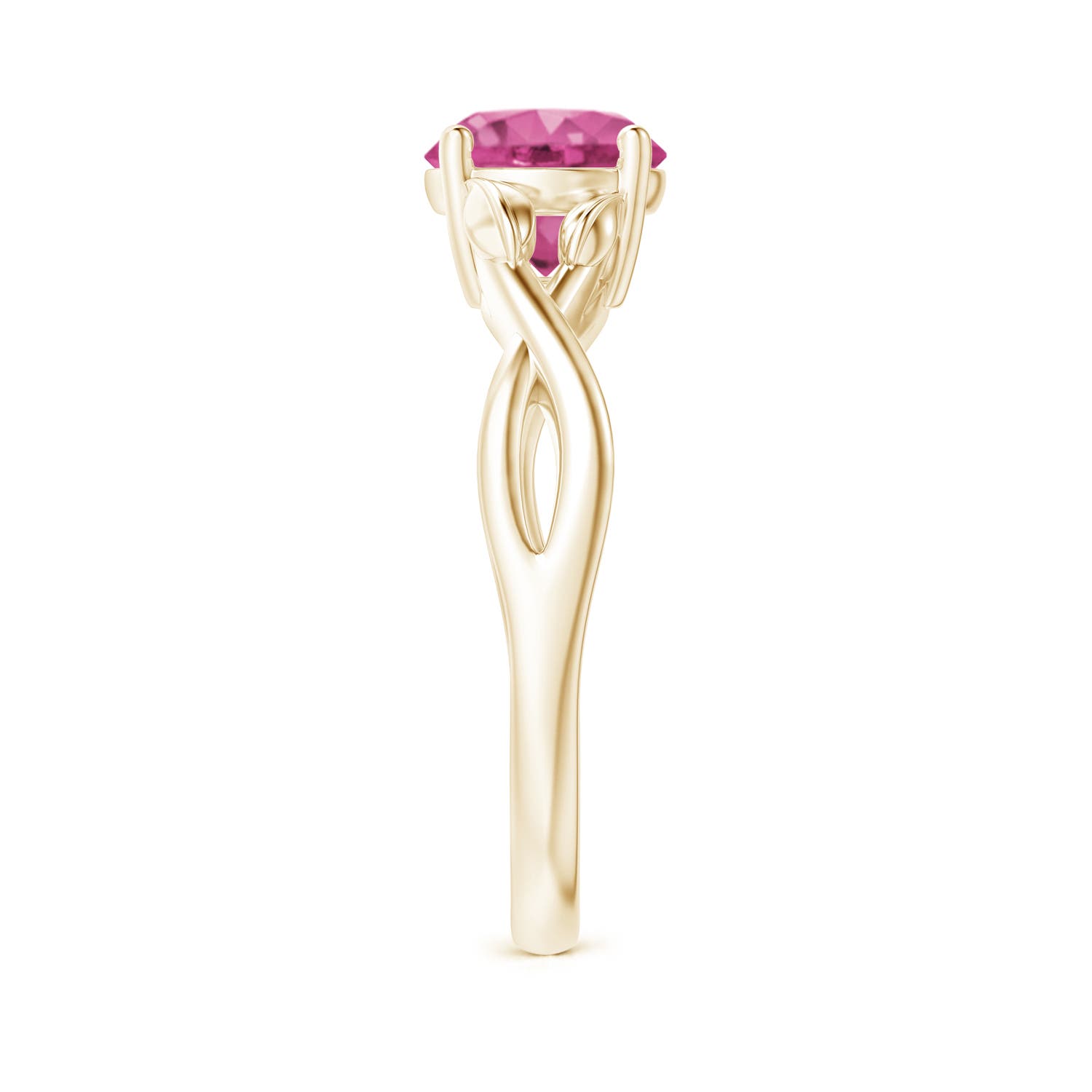 AAAA - Pink Sapphire / 1.6 CT / 14 KT Yellow Gold