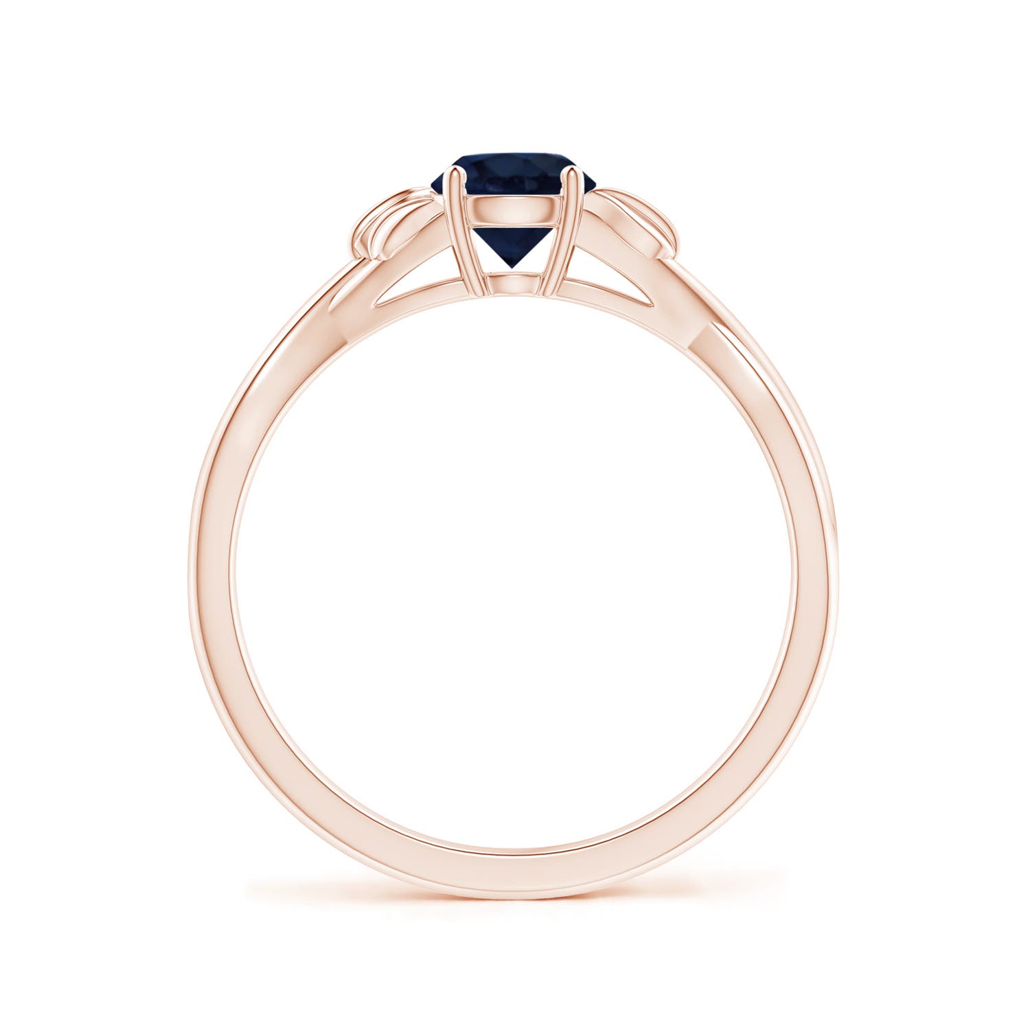 A - Blue Sapphire / 0.6 CT / 14 KT Rose Gold