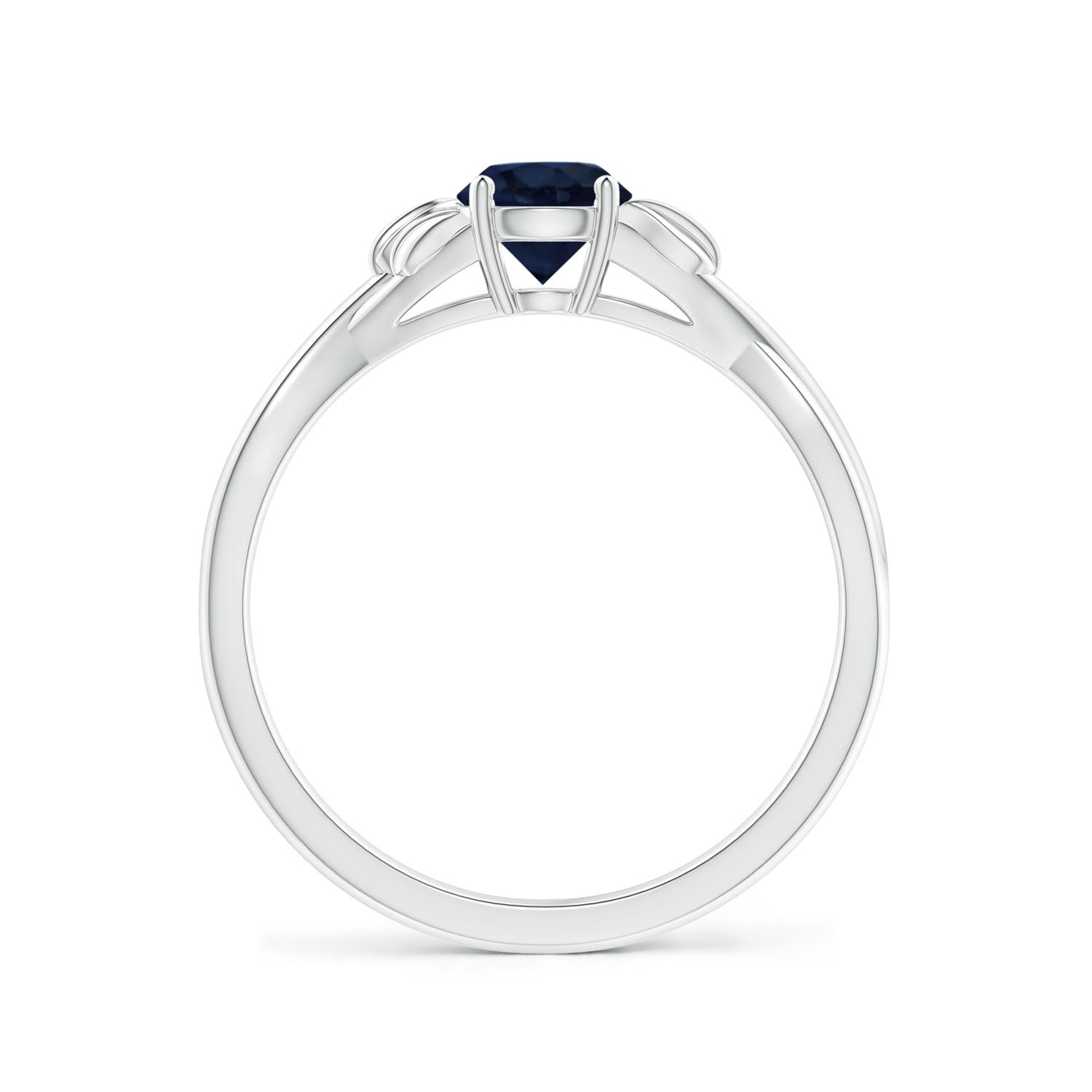 A - Blue Sapphire / 0.6 CT / 14 KT White Gold