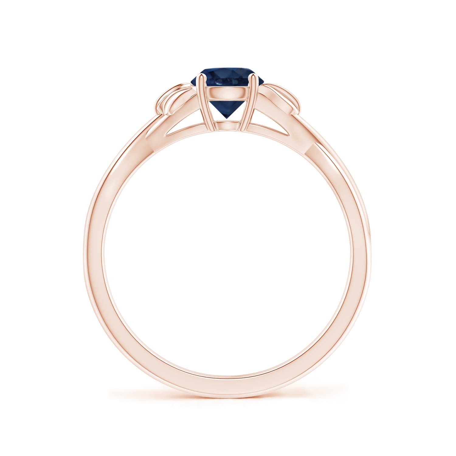 AA - Blue Sapphire / 0.6 CT / 14 KT Rose Gold