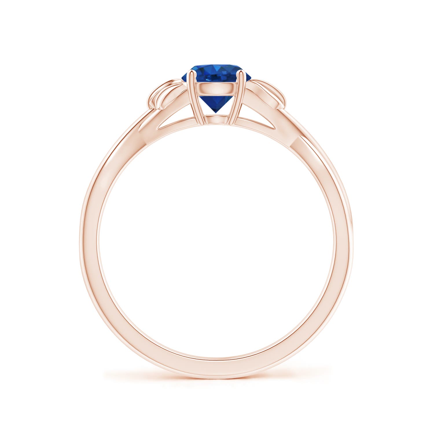 AAA - Blue Sapphire / 0.6 CT / 14 KT Rose Gold