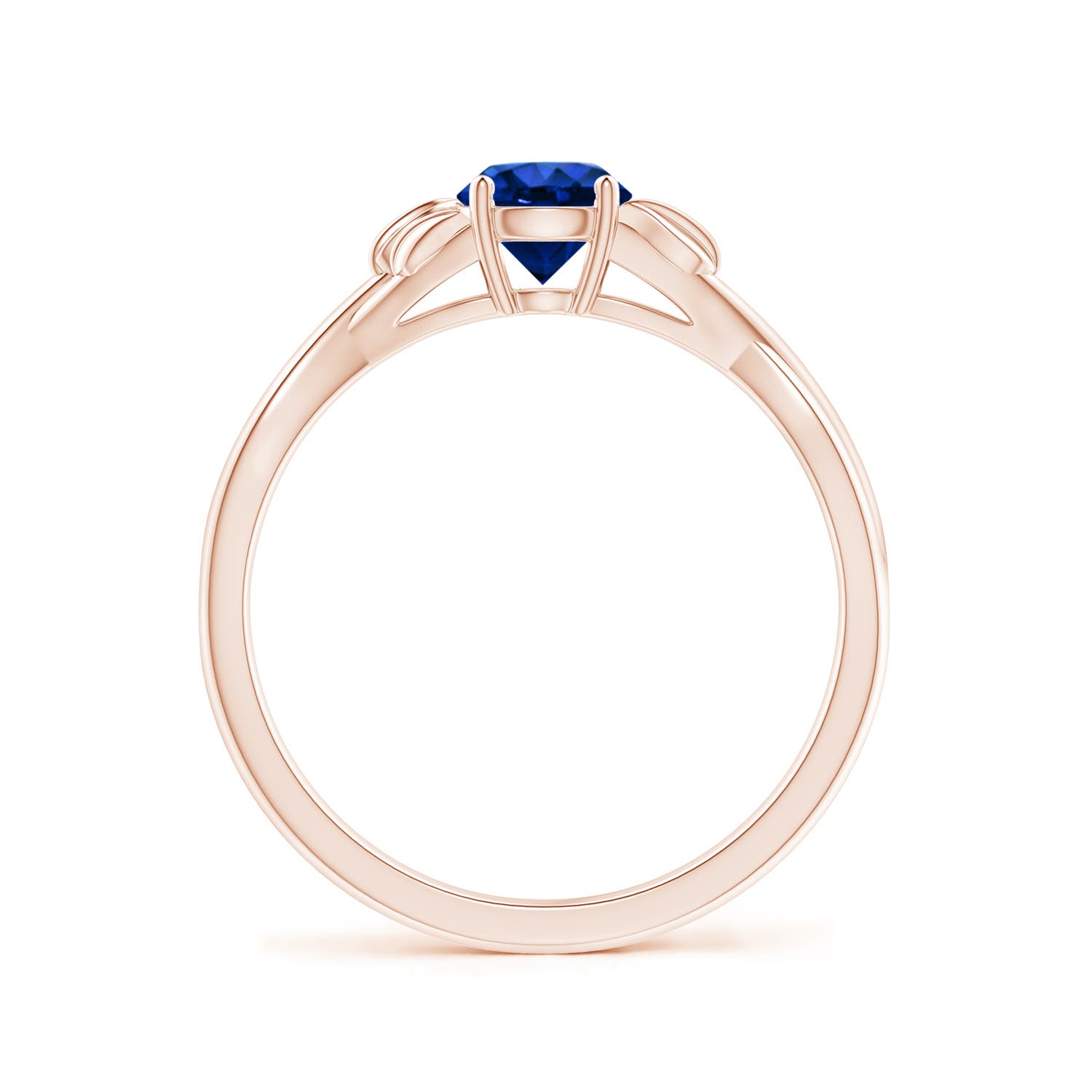 AAAA - Blue Sapphire / 0.6 CT / 14 KT Rose Gold