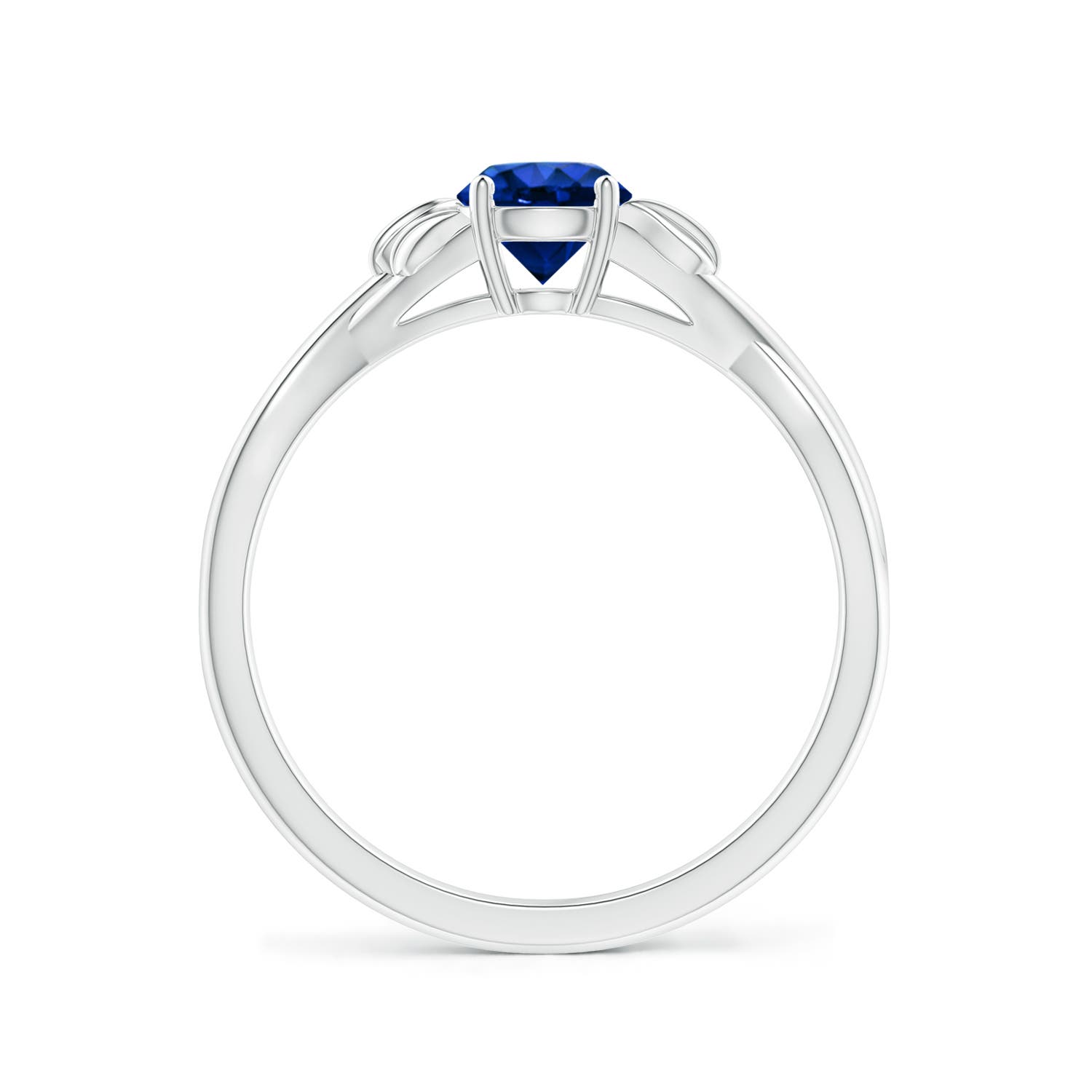 AAAA - Blue Sapphire / 0.6 CT / 14 KT White Gold