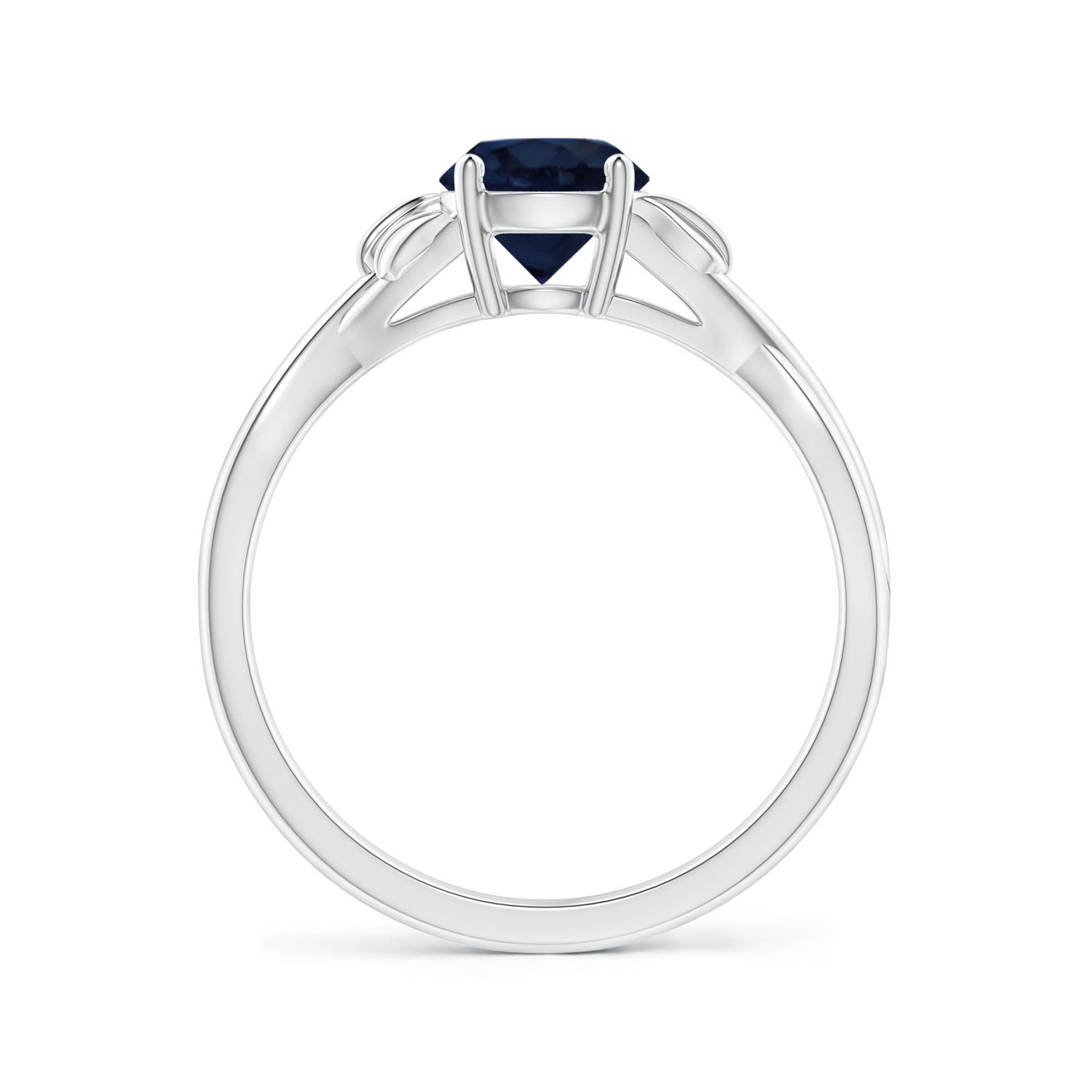 A - Blue Sapphire / 1 CT / 14 KT White Gold