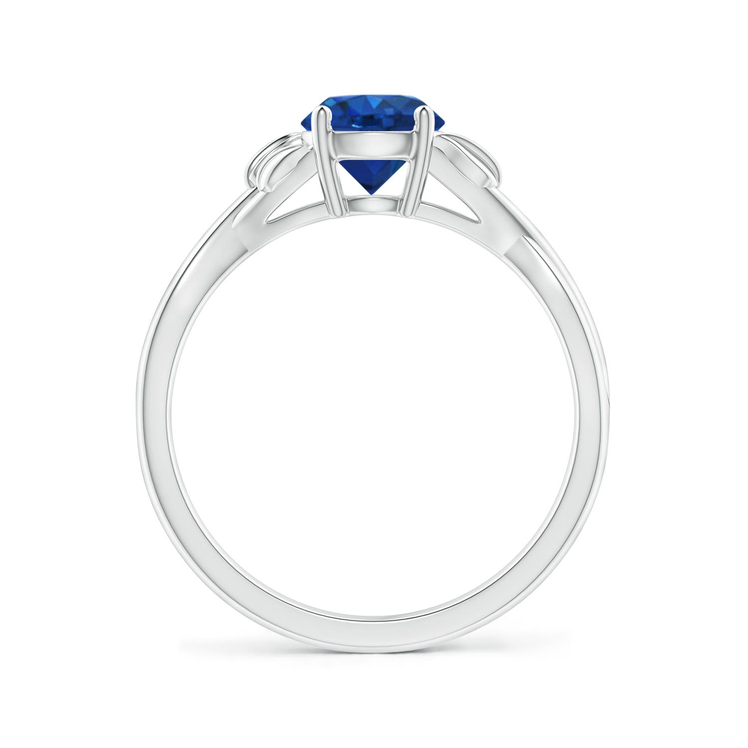 AAA - Blue Sapphire / 1 CT / 14 KT White Gold