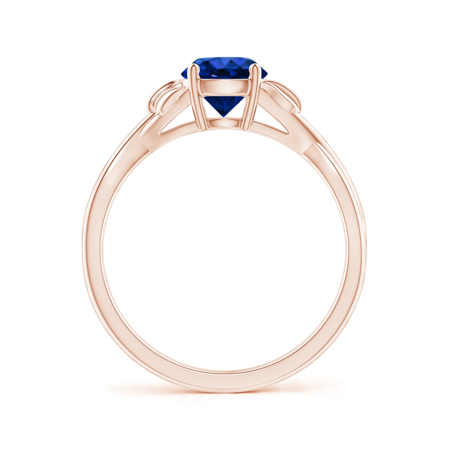 AAAA - Blue Sapphire / 1 CT / 14 KT Rose Gold