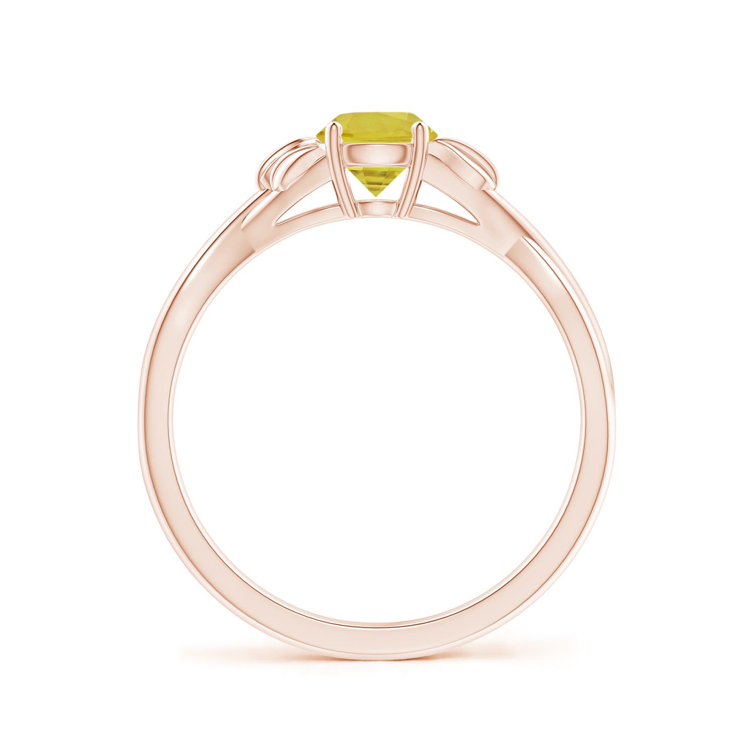 A - Yellow Sapphire / 0.53 CT / 14 KT Rose Gold