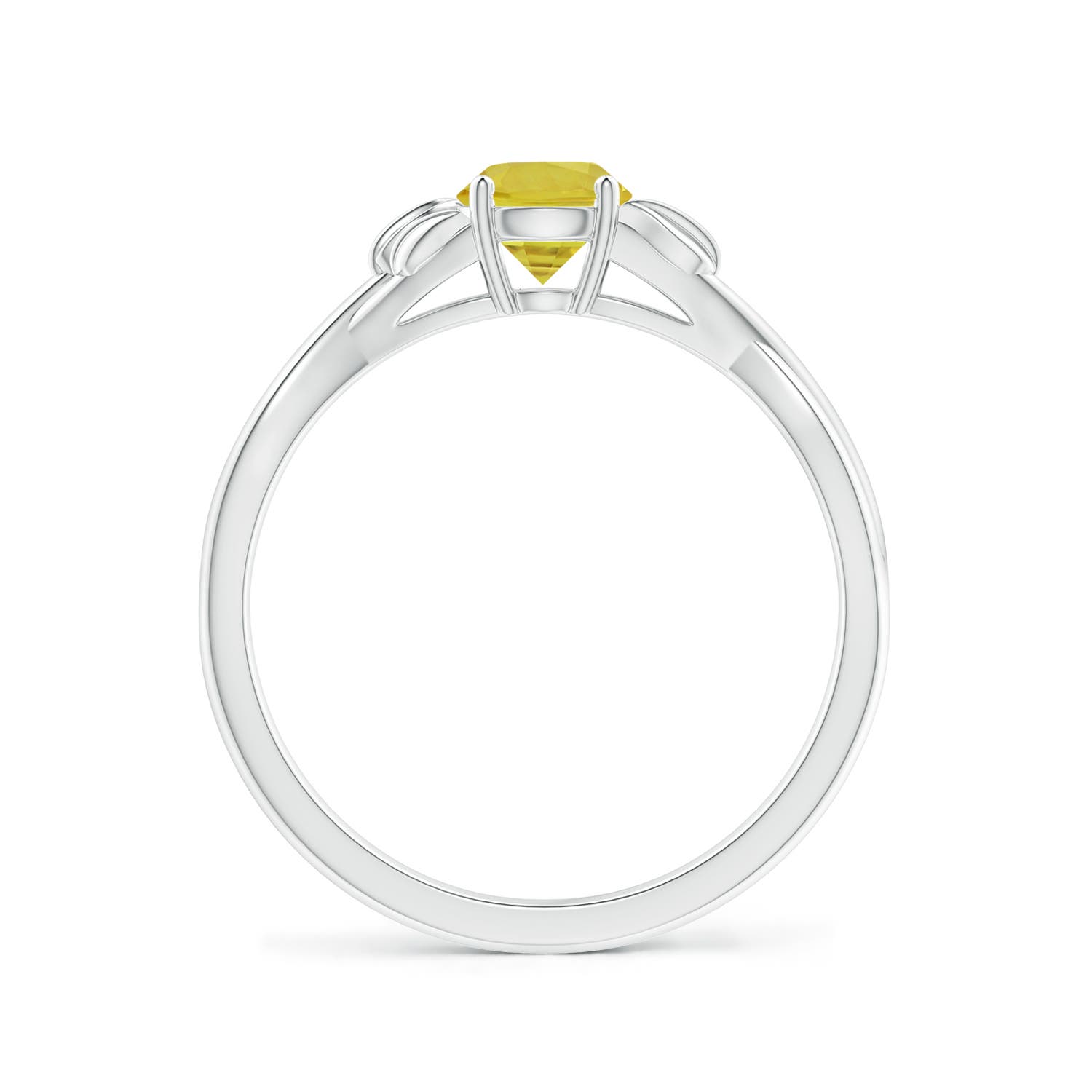 A - Yellow Sapphire / 0.53 CT / 14 KT White Gold