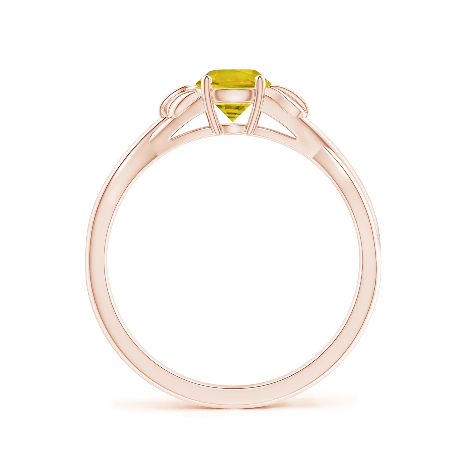 AAAA - Yellow Sapphire / 0.53 CT / 14 KT Rose Gold