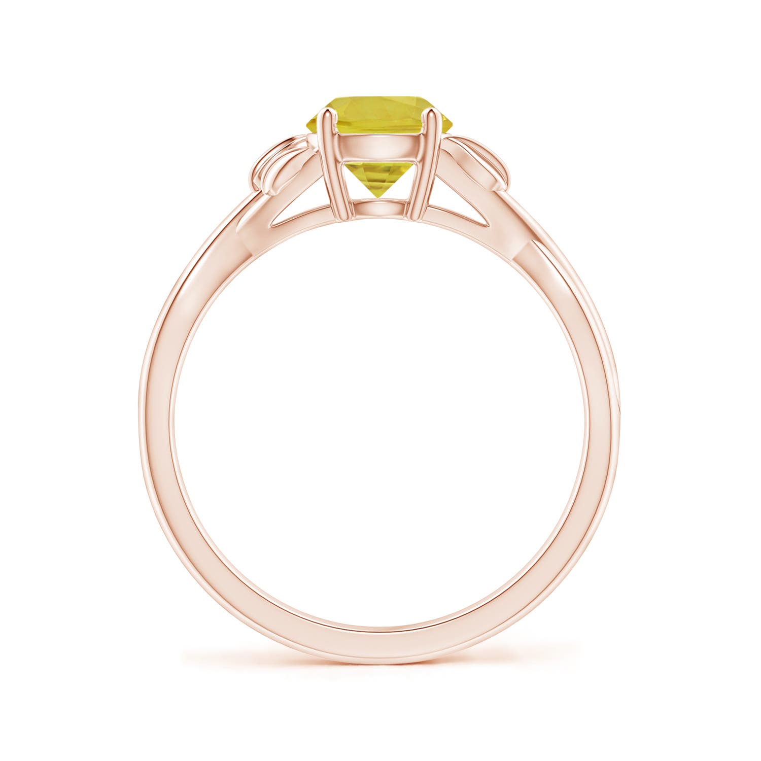 A - Yellow Sapphire / 1 CT / 14 KT Rose Gold