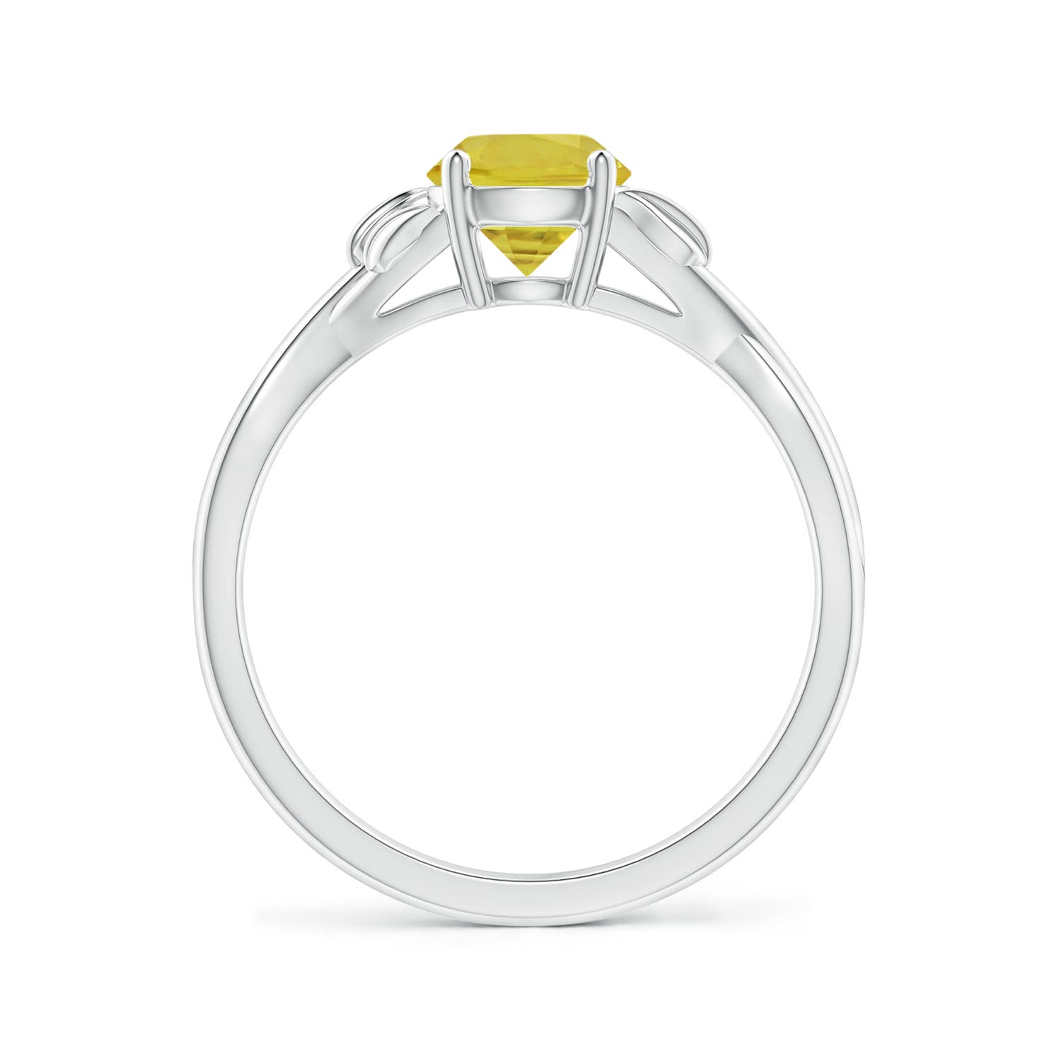 A - Yellow Sapphire / 1 CT / 14 KT White Gold