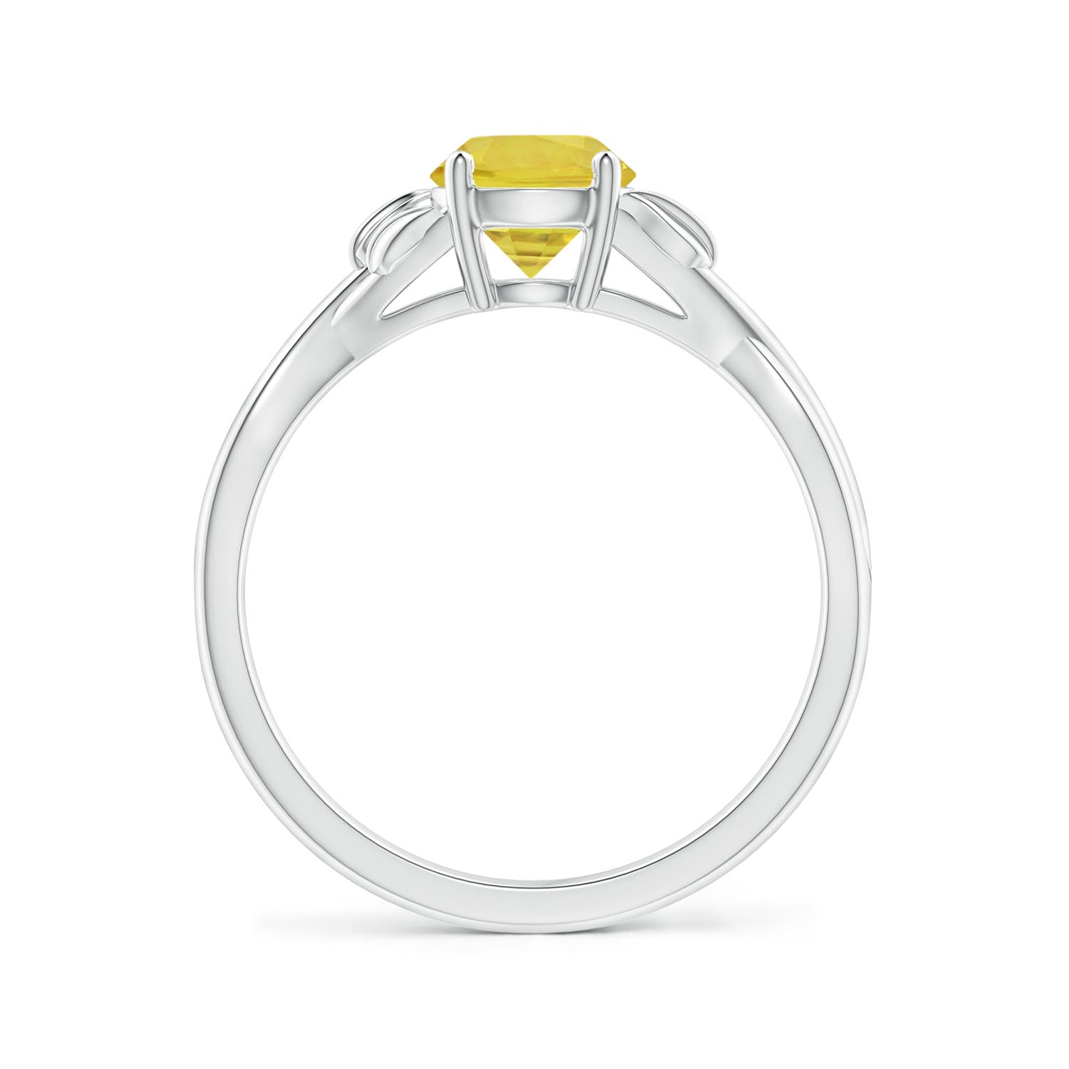 AA - Yellow Sapphire / 1 CT / 14 KT White Gold