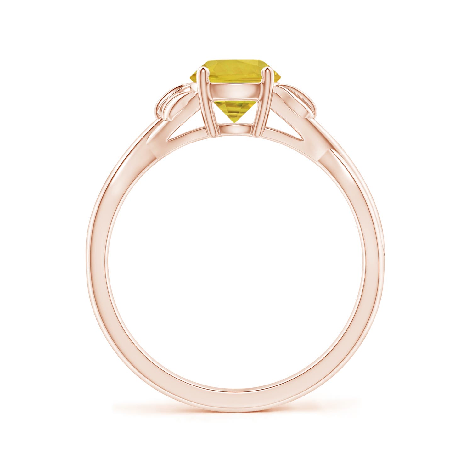 AAA - Yellow Sapphire / 1 CT / 14 KT Rose Gold