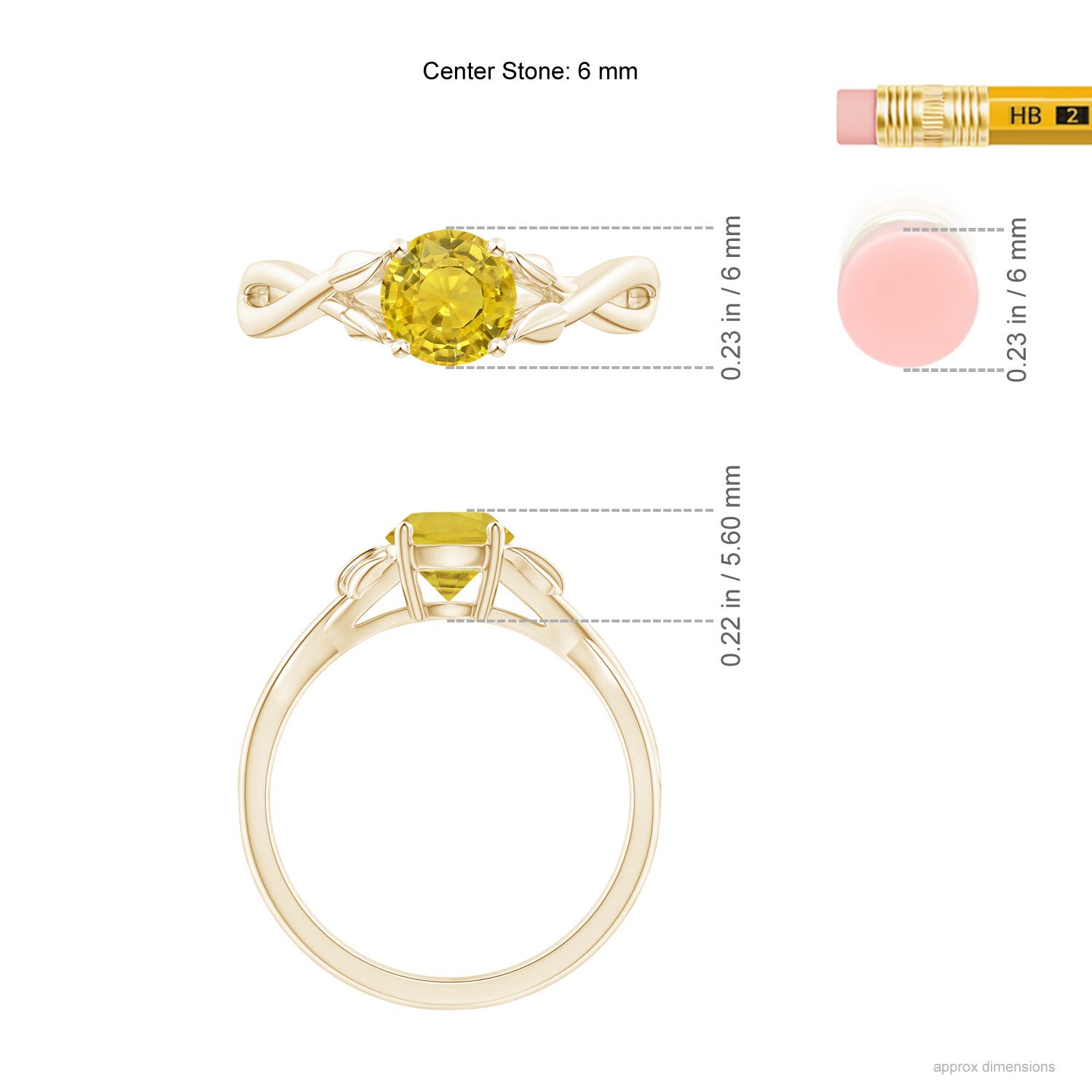 AAA - Yellow Sapphire / 1 CT / 14 KT Yellow Gold