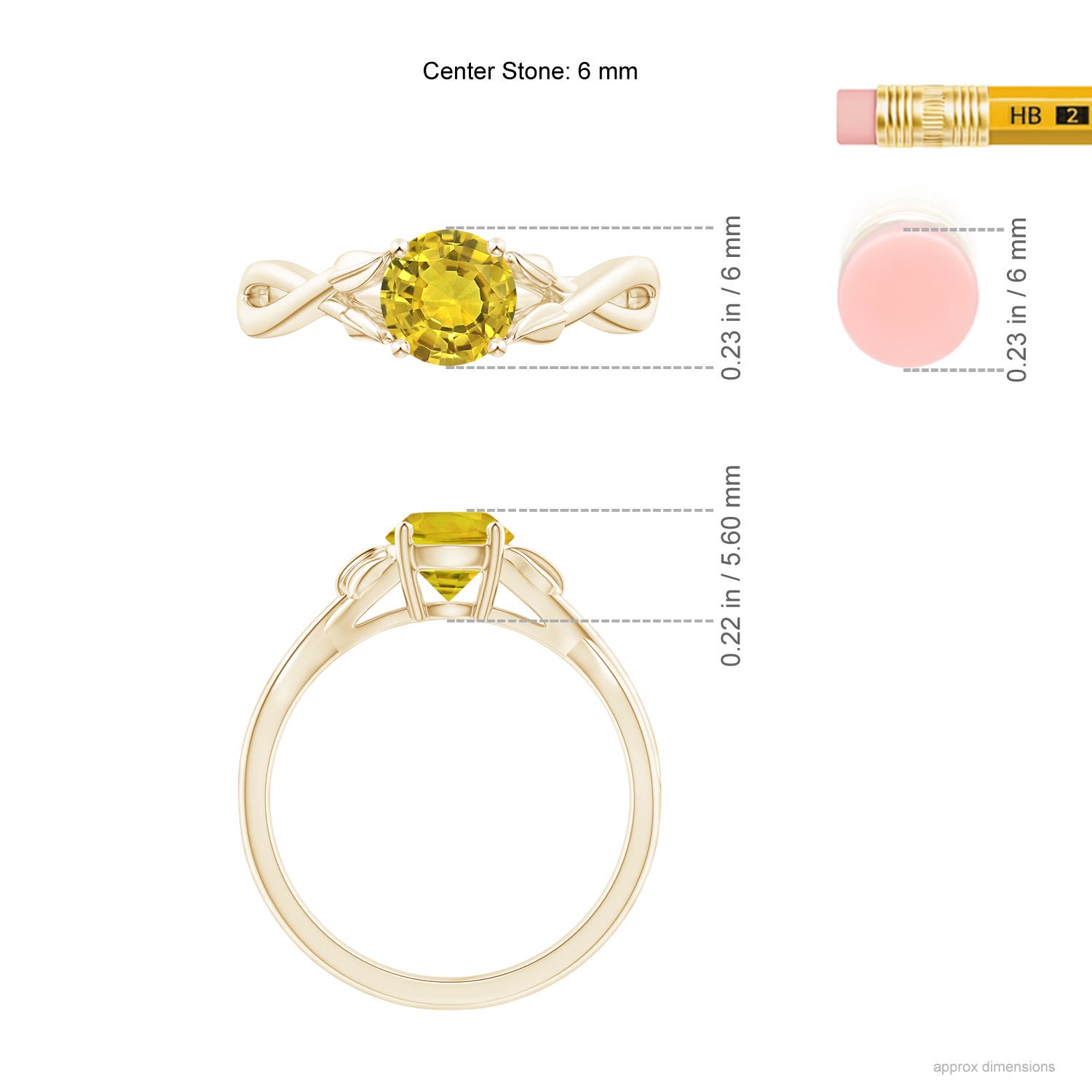 AAAA - Yellow Sapphire / 1 CT / 14 KT Yellow Gold