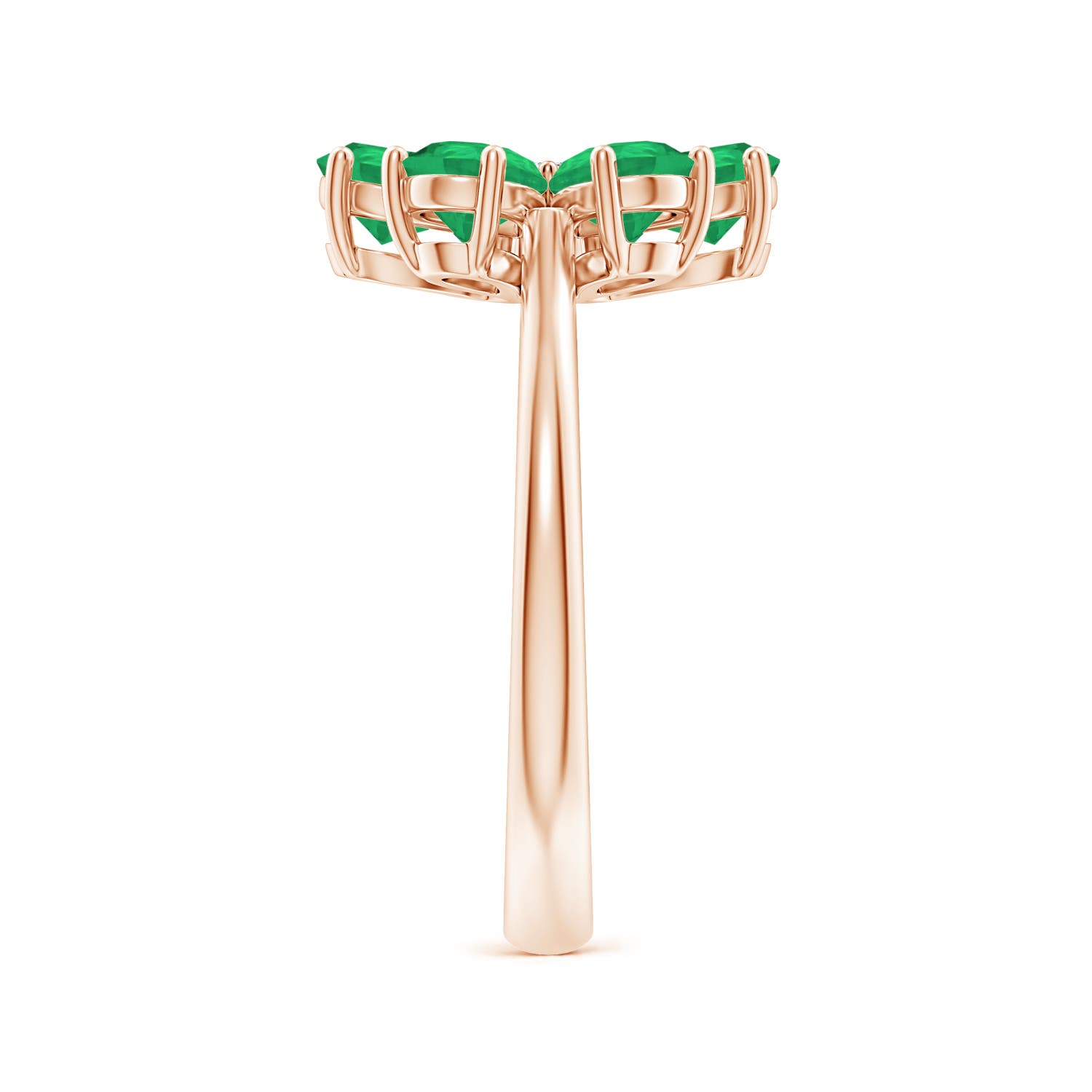 A - Emerald / 2.14 CT / 14 KT Rose Gold