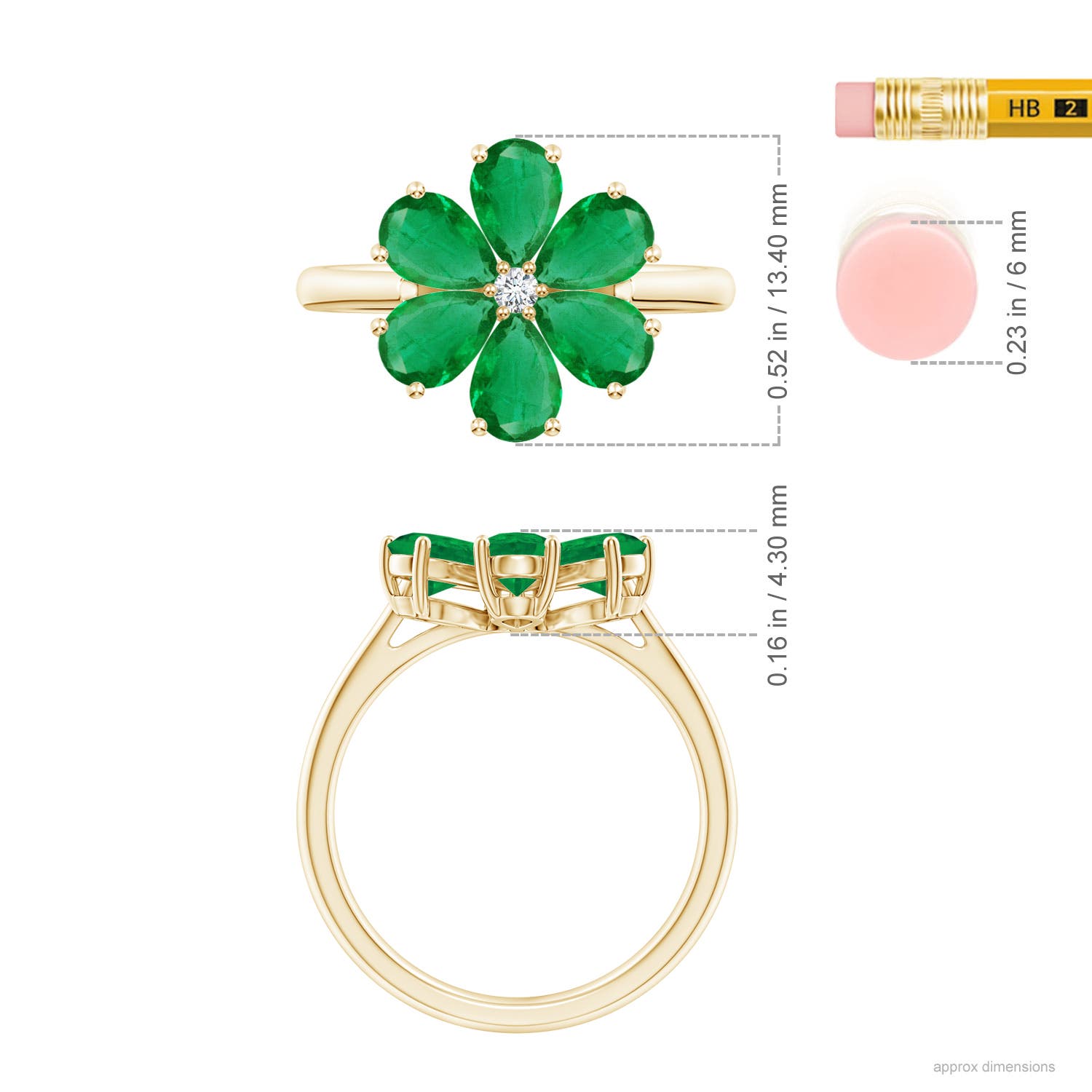 AA - Emerald / 2.14 CT / 14 KT Yellow Gold