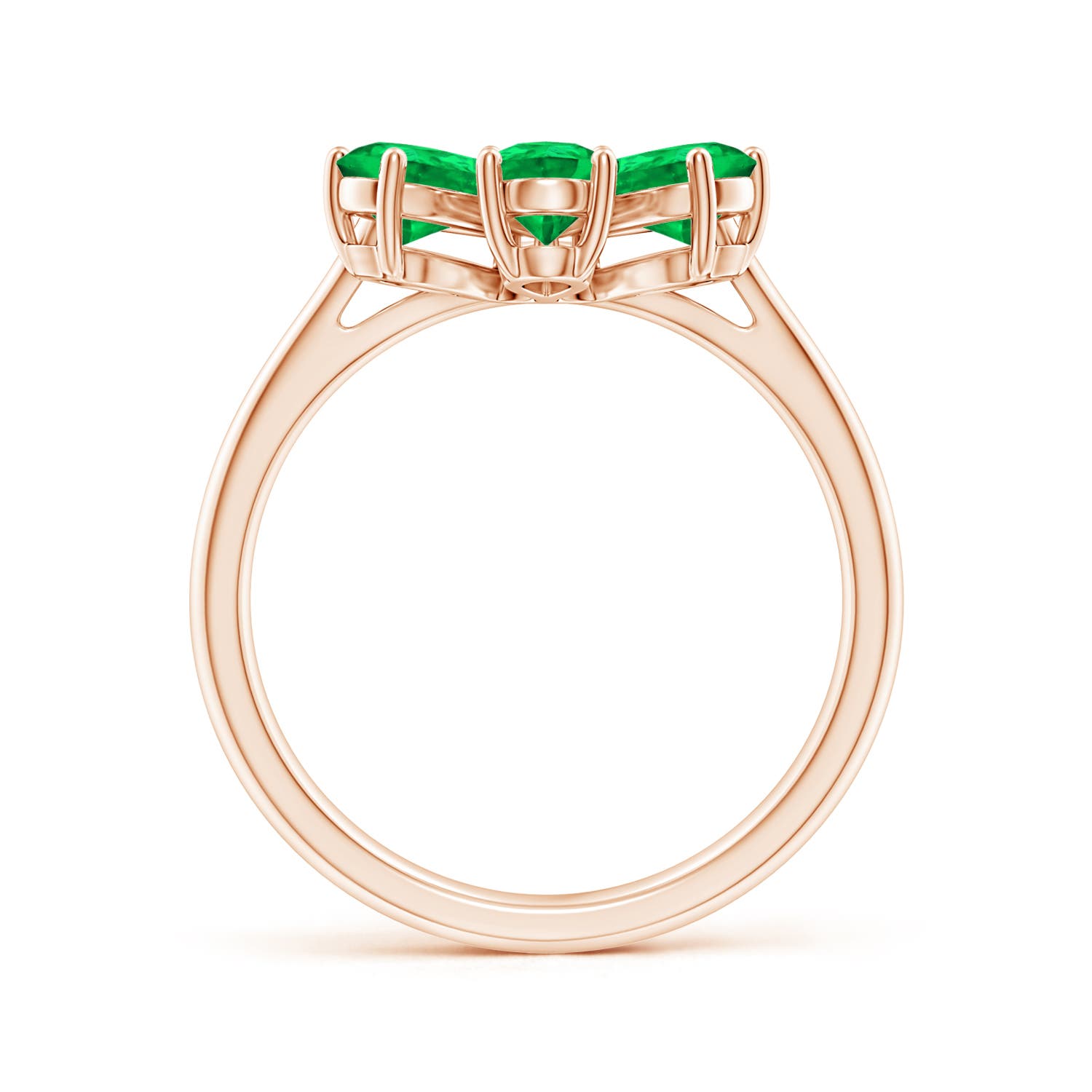 AAA - Emerald / 2.14 CT / 14 KT Rose Gold