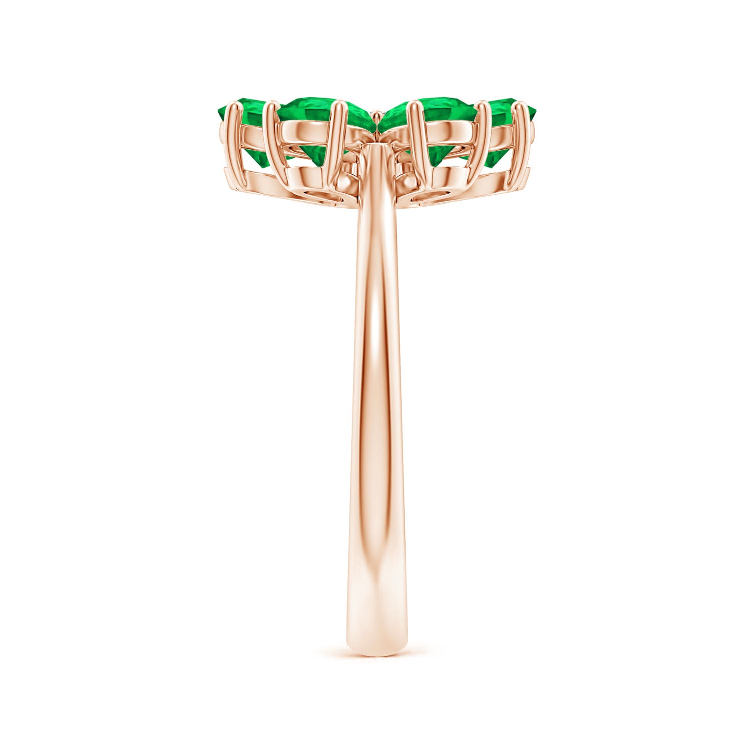 AAA - Emerald / 2.14 CT / 14 KT Rose Gold