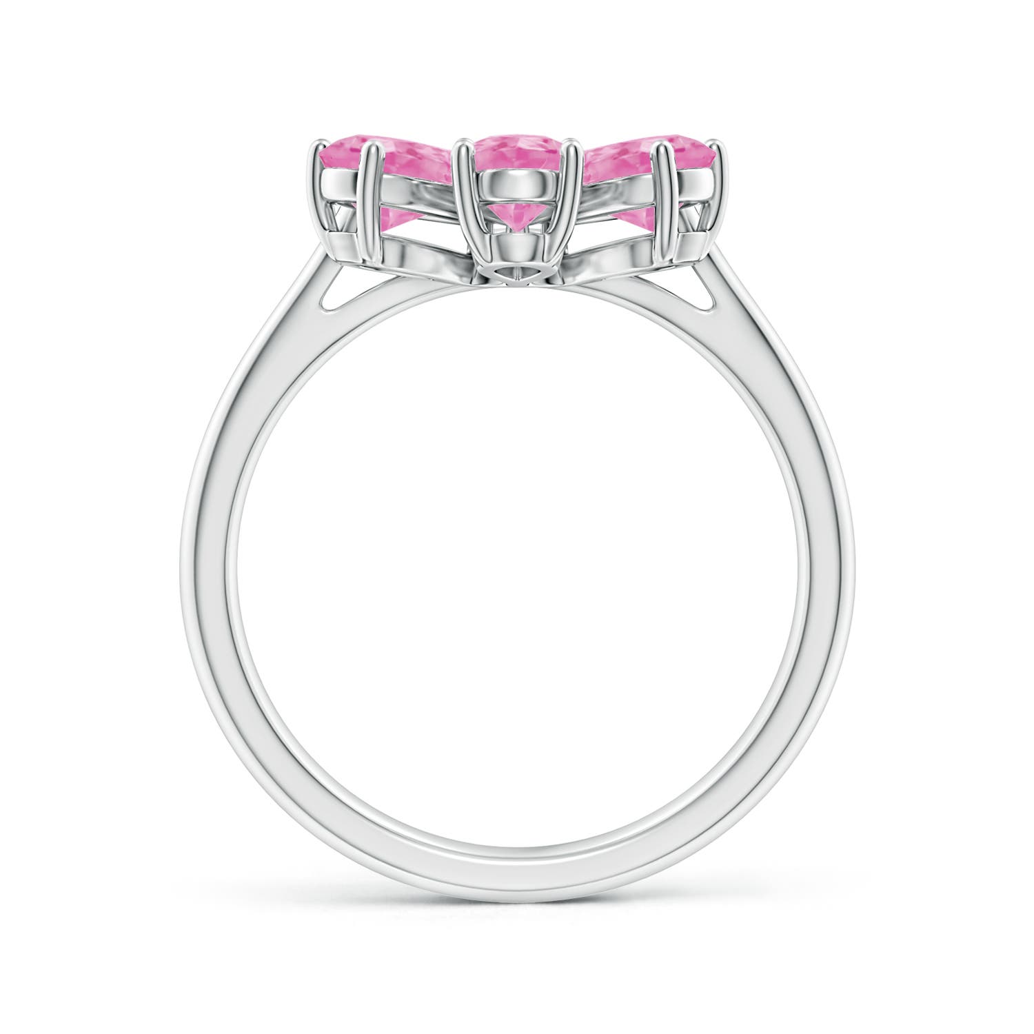 A - Pink Sapphire / 2.74 CT / 14 KT White Gold