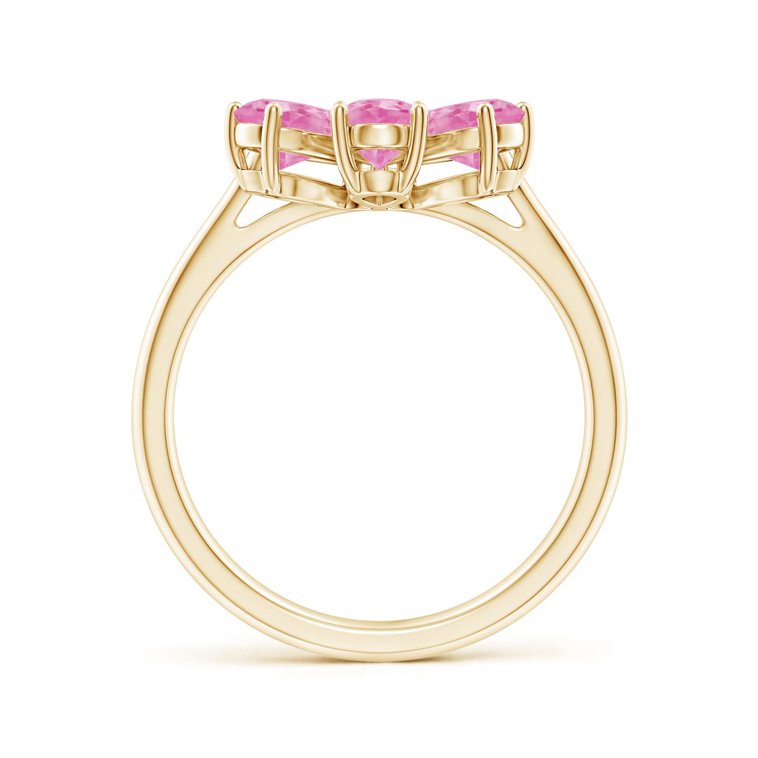 A - Pink Sapphire / 2.74 CT / 14 KT Yellow Gold