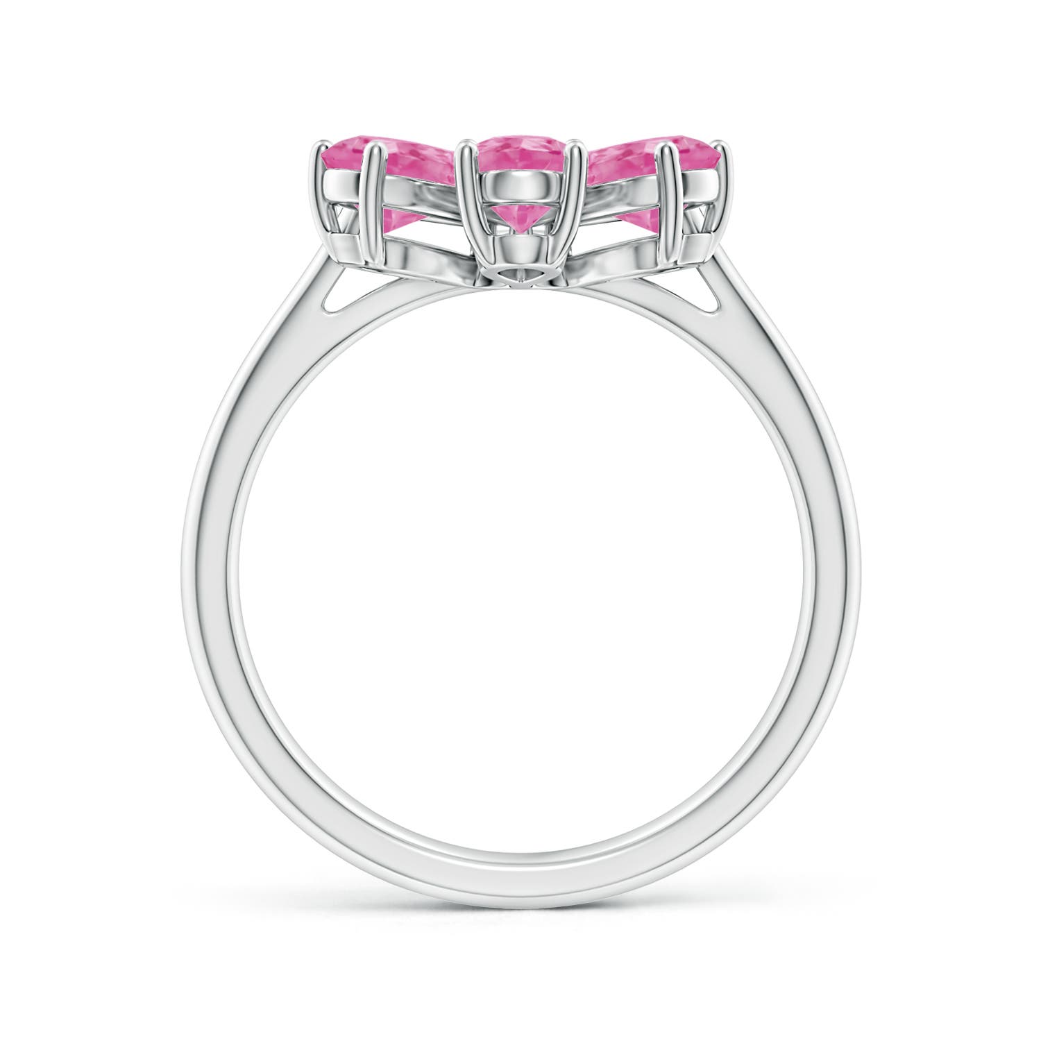 AA - Pink Sapphire / 2.74 CT / 14 KT White Gold