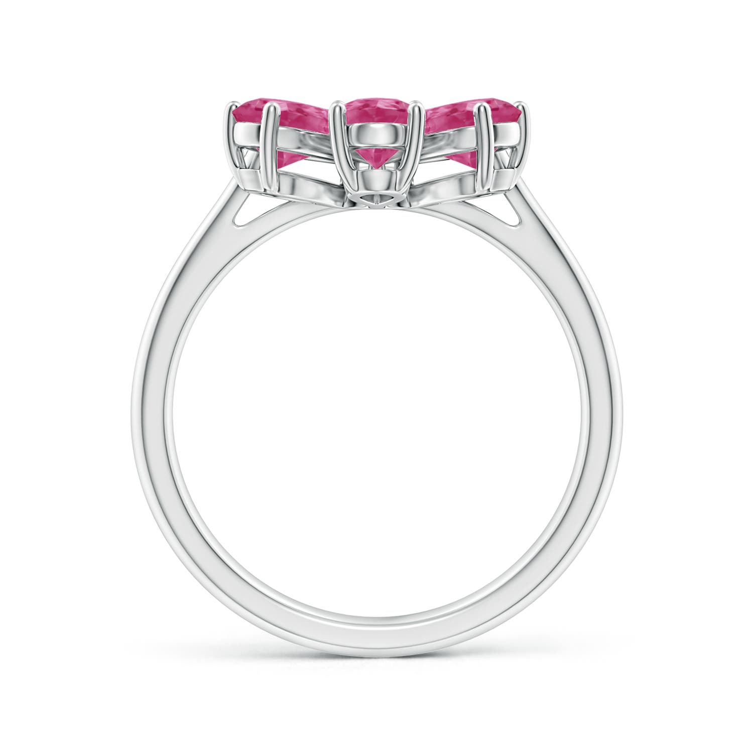 AAAA - Pink Sapphire / 2.74 CT / 14 KT White Gold