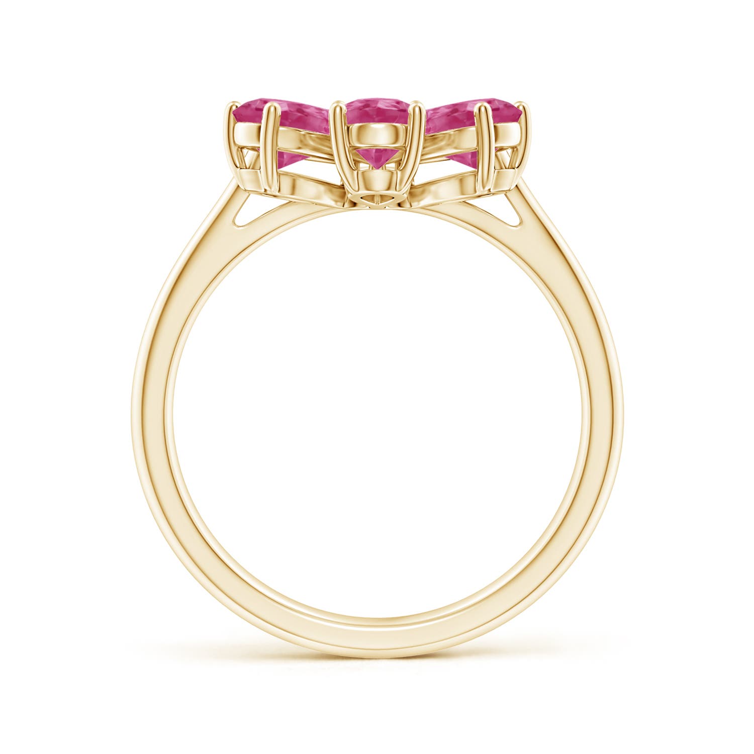 AAAA - Pink Sapphire / 2.74 CT / 14 KT Yellow Gold