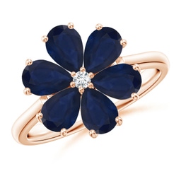 Pear Blue Sapphire Fashion Rings