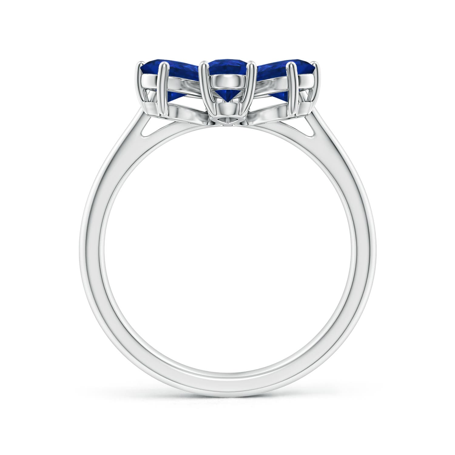 AAA - Blue Sapphire / 2.44 CT / 14 KT White Gold