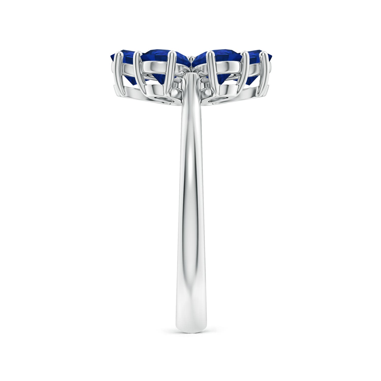 AAA - Blue Sapphire / 2.44 CT / 14 KT White Gold