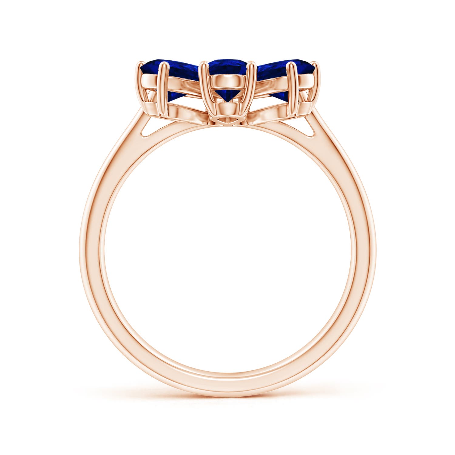 AAAA - Blue Sapphire / 2.44 CT / 14 KT Rose Gold