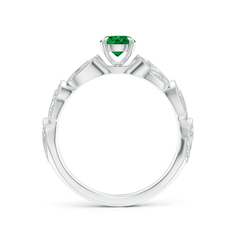 Nature Inspired Emerald & Diamond Filigree Ring | Angara