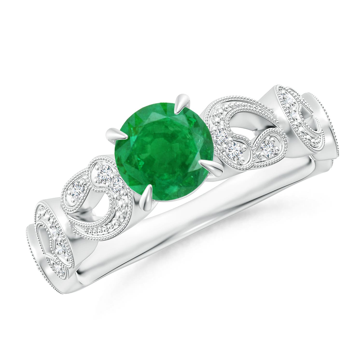 AA - Emerald / 0.86 CT / 14 KT White Gold