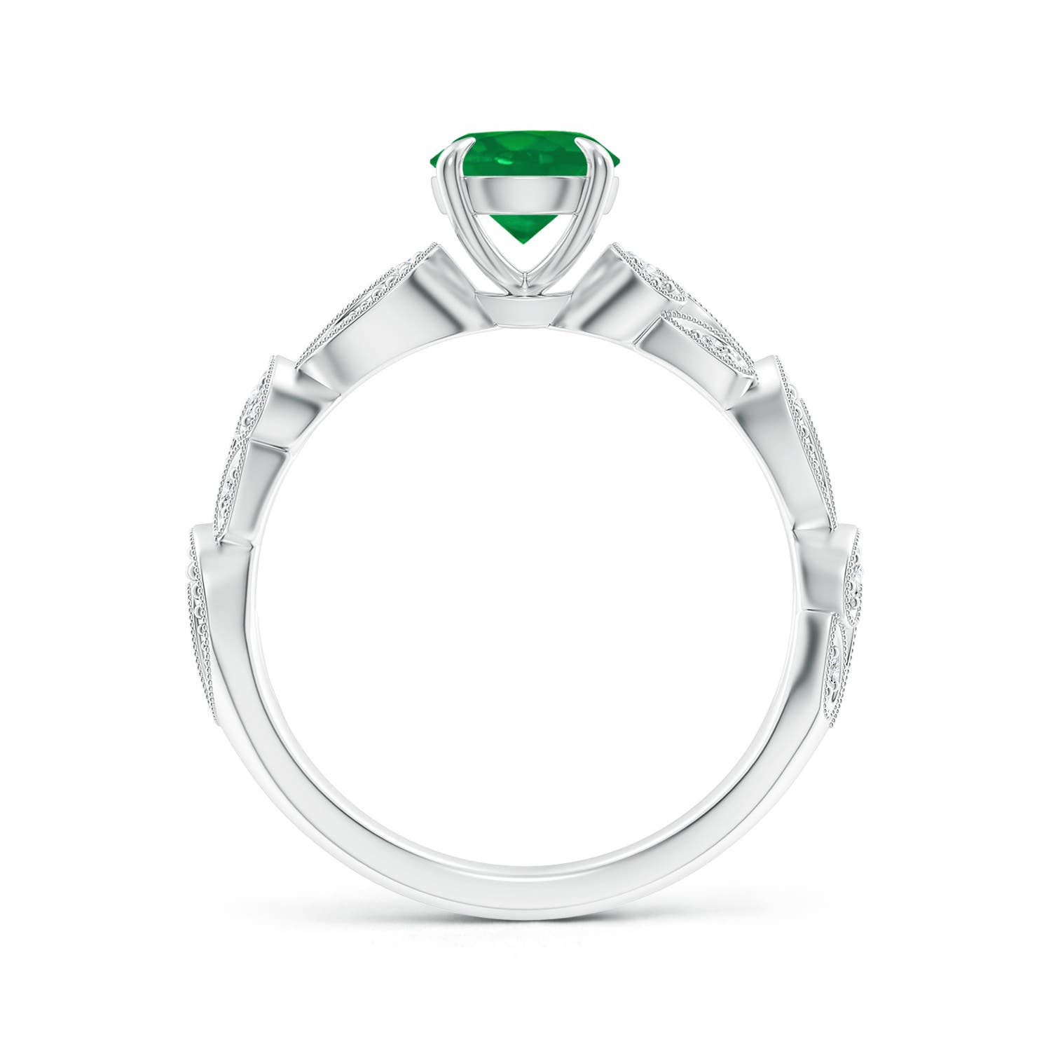 AA - Emerald / 0.86 CT / 14 KT White Gold