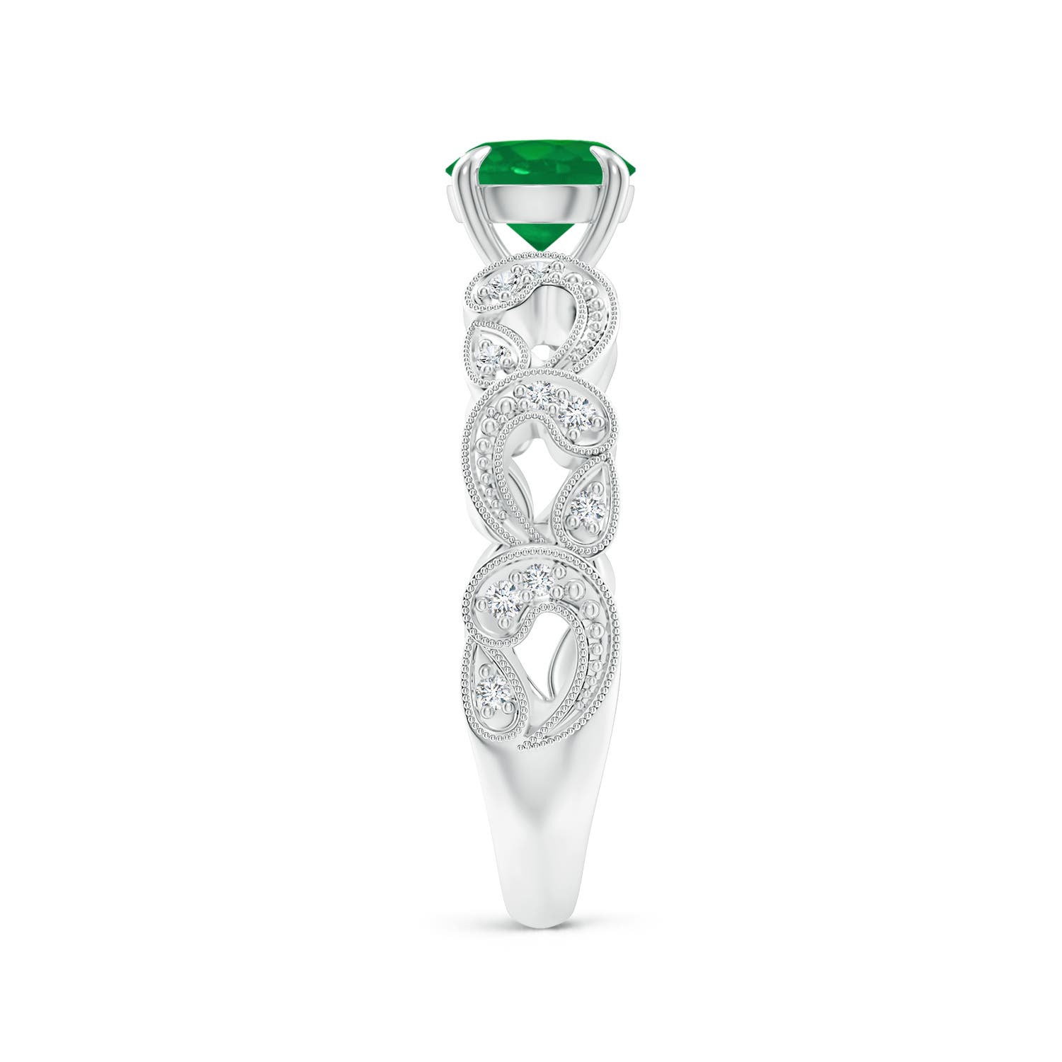 AA - Emerald / 0.86 CT / 14 KT White Gold