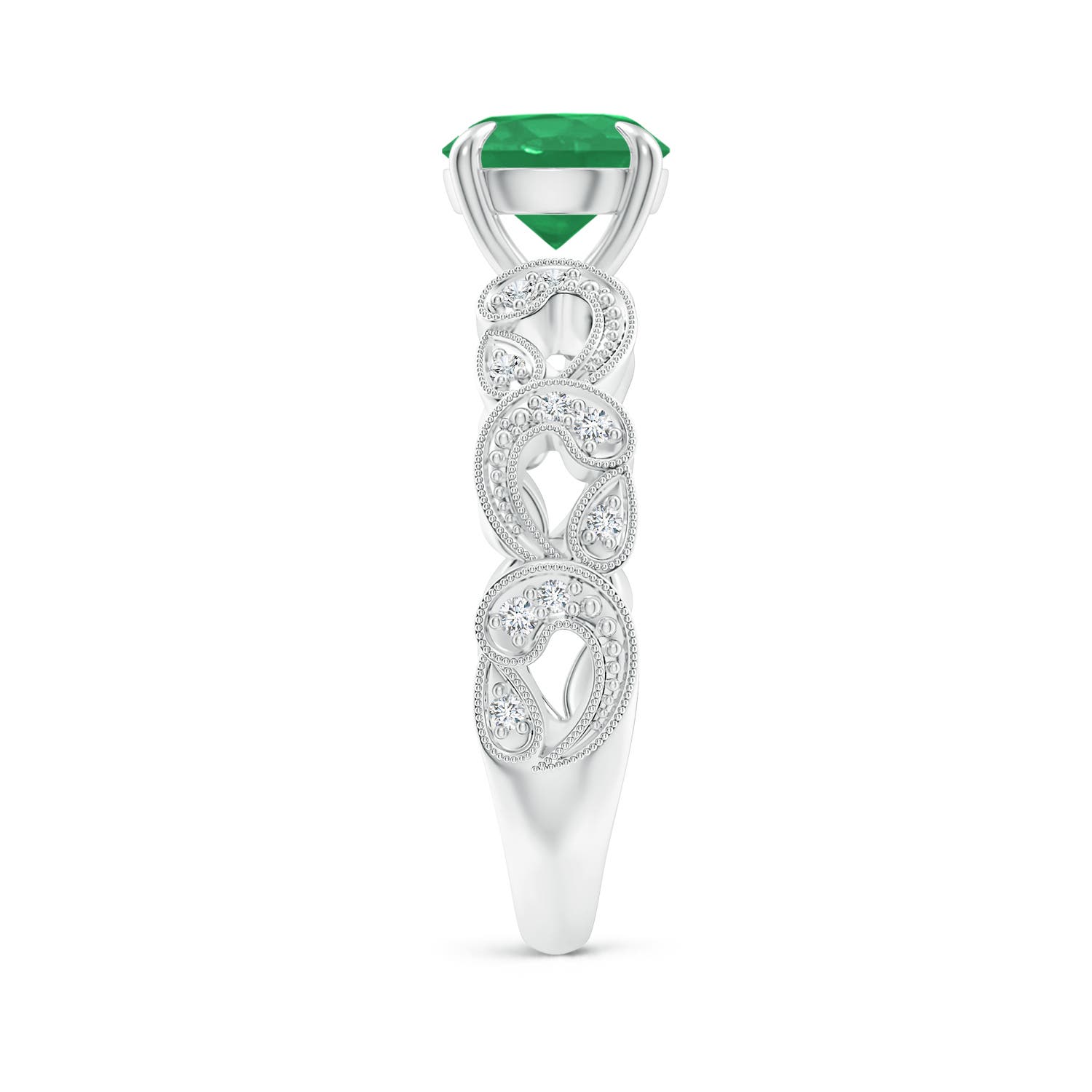 A - Emerald / 1.31 CT / 14 KT White Gold