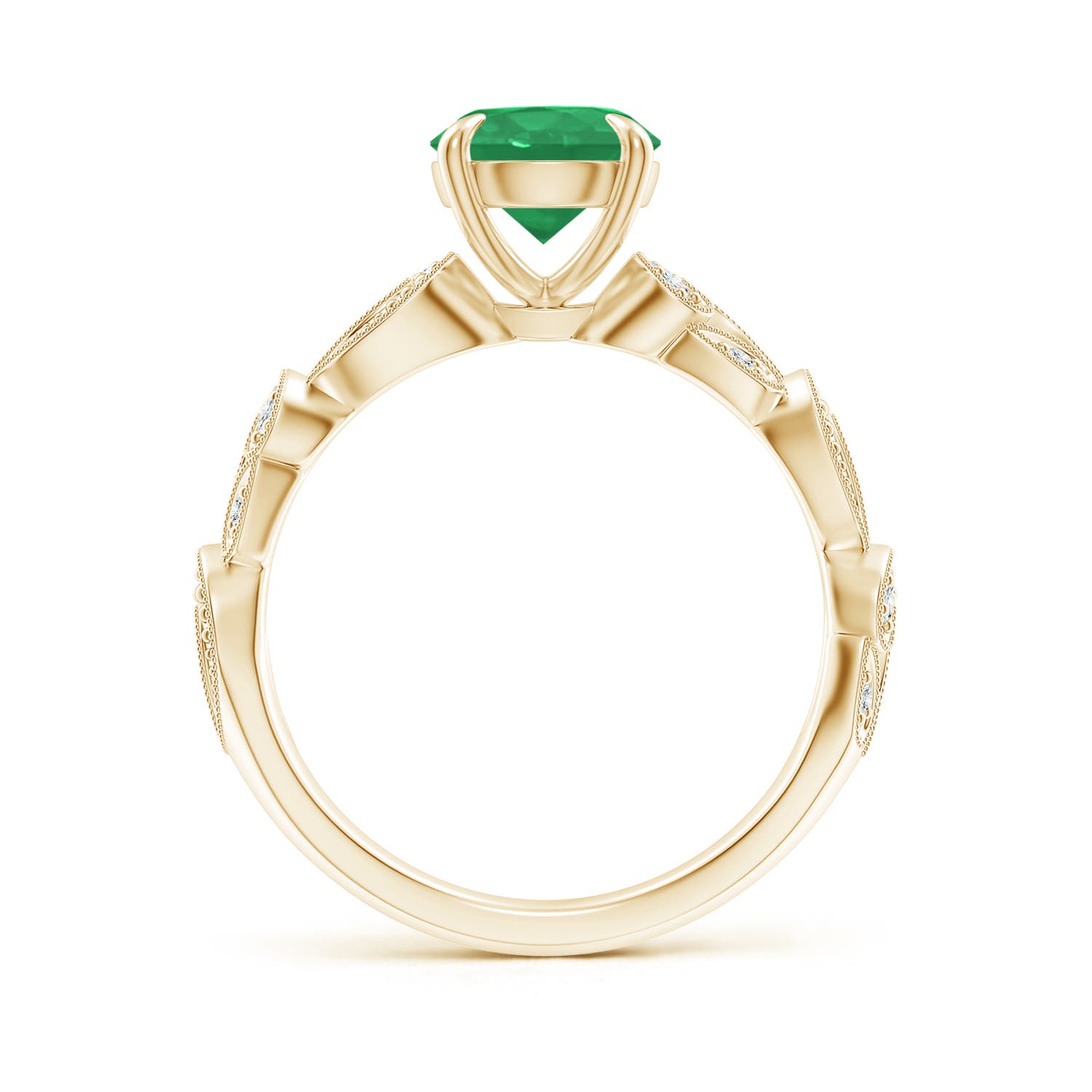 A - Emerald / 1.31 CT / 14 KT Yellow Gold