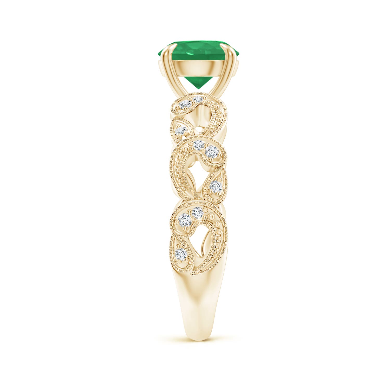 A - Emerald / 1.31 CT / 14 KT Yellow Gold