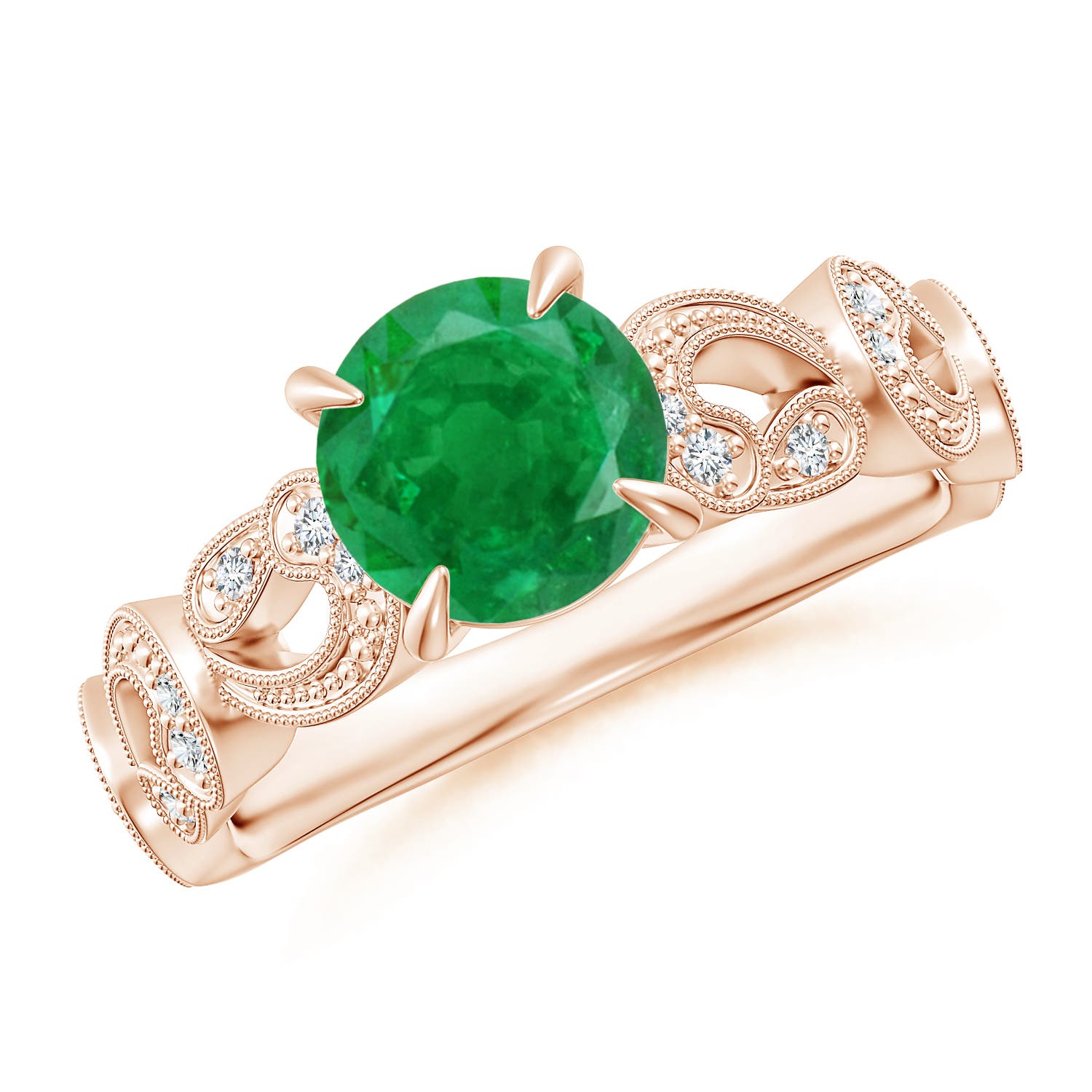 AA - Emerald / 1.31 CT / 14 KT Rose Gold