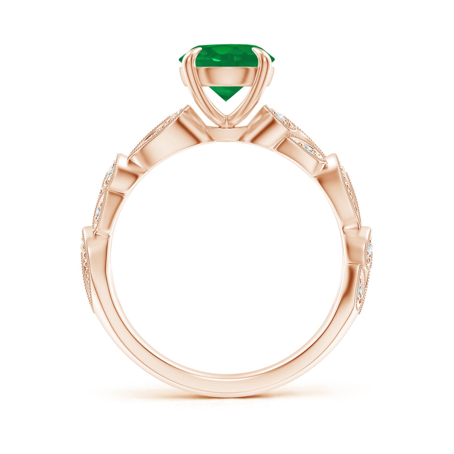 AA - Emerald / 1.31 CT / 14 KT Rose Gold