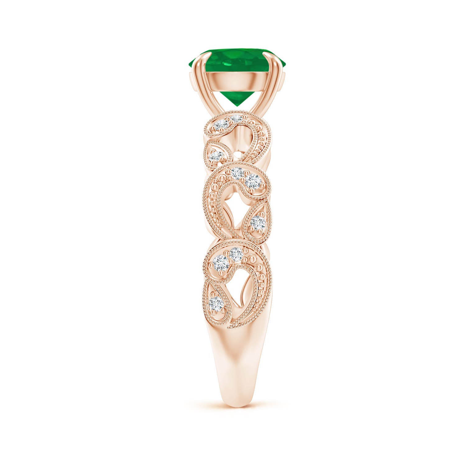 AA - Emerald / 1.31 CT / 14 KT Rose Gold