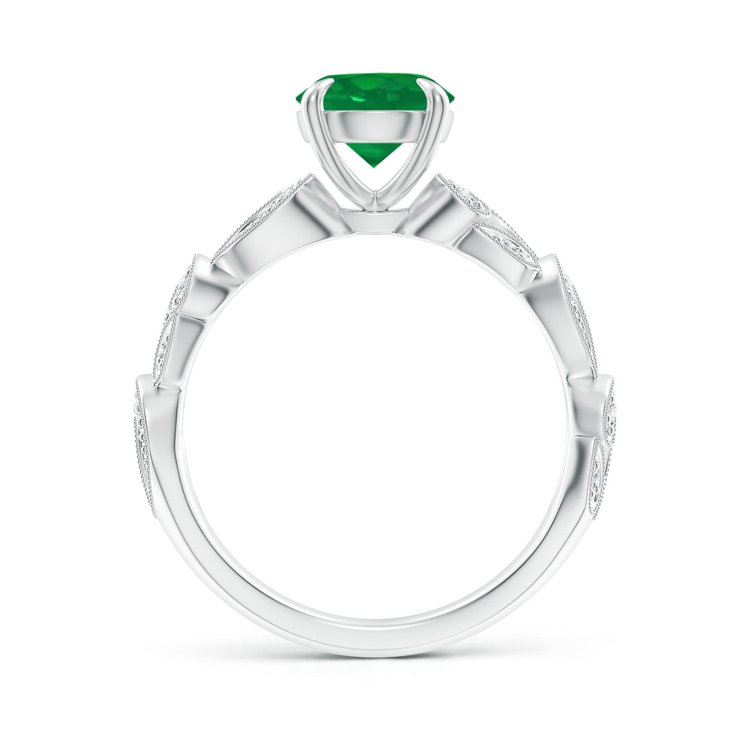 AA - Emerald / 1.31 CT / 14 KT White Gold