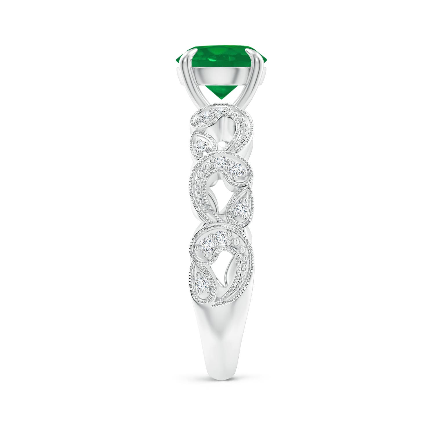 AA - Emerald / 1.31 CT / 14 KT White Gold