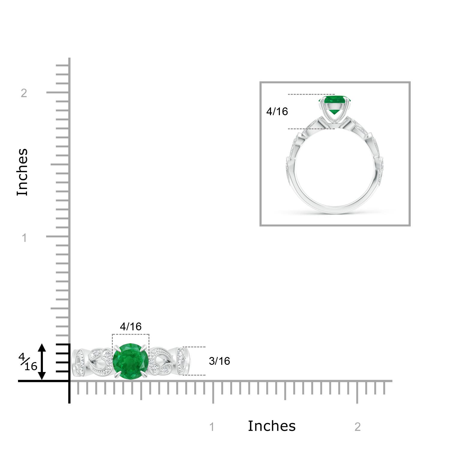 AA - Emerald / 1.31 CT / 14 KT White Gold