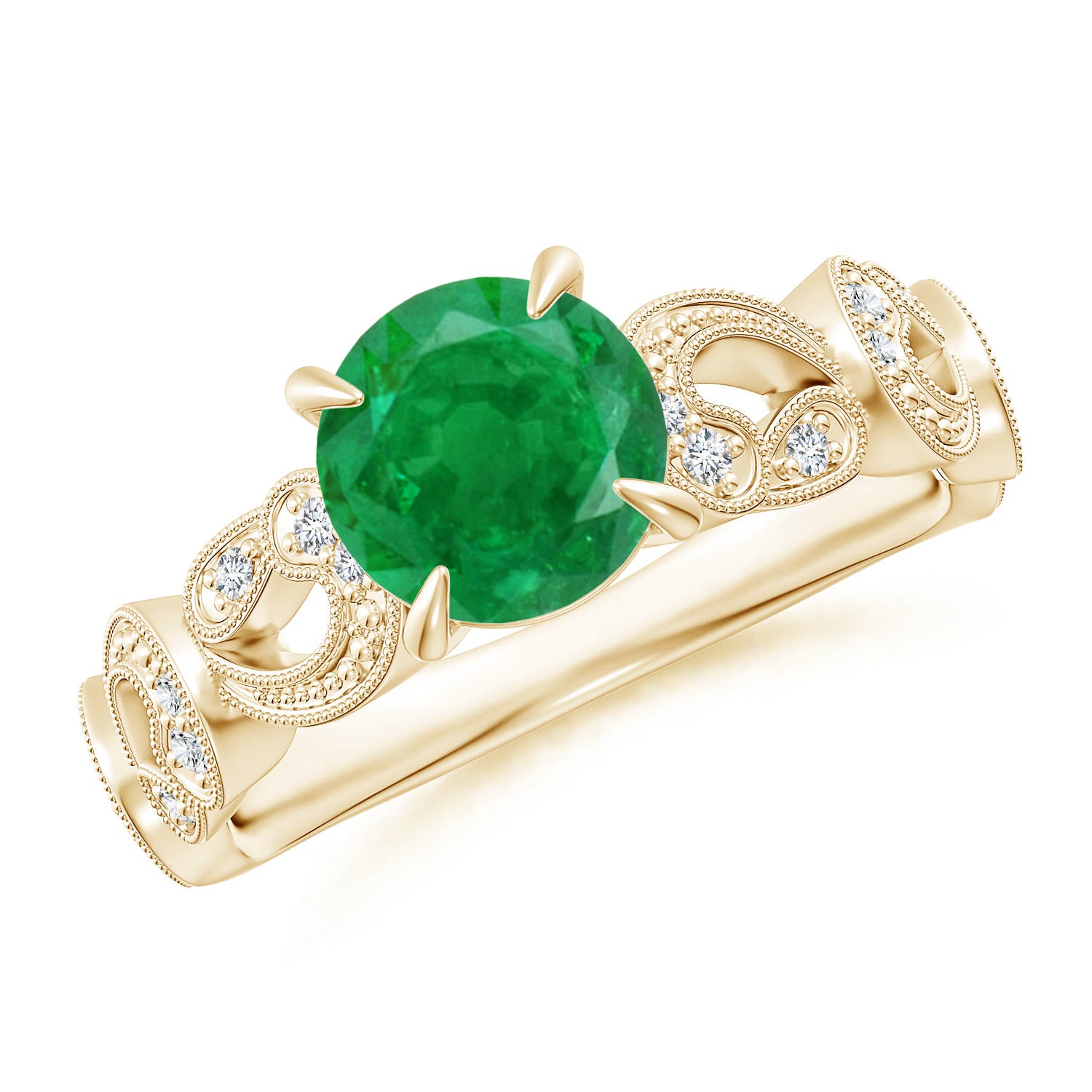 AA - Emerald / 1.31 CT / 14 KT Yellow Gold